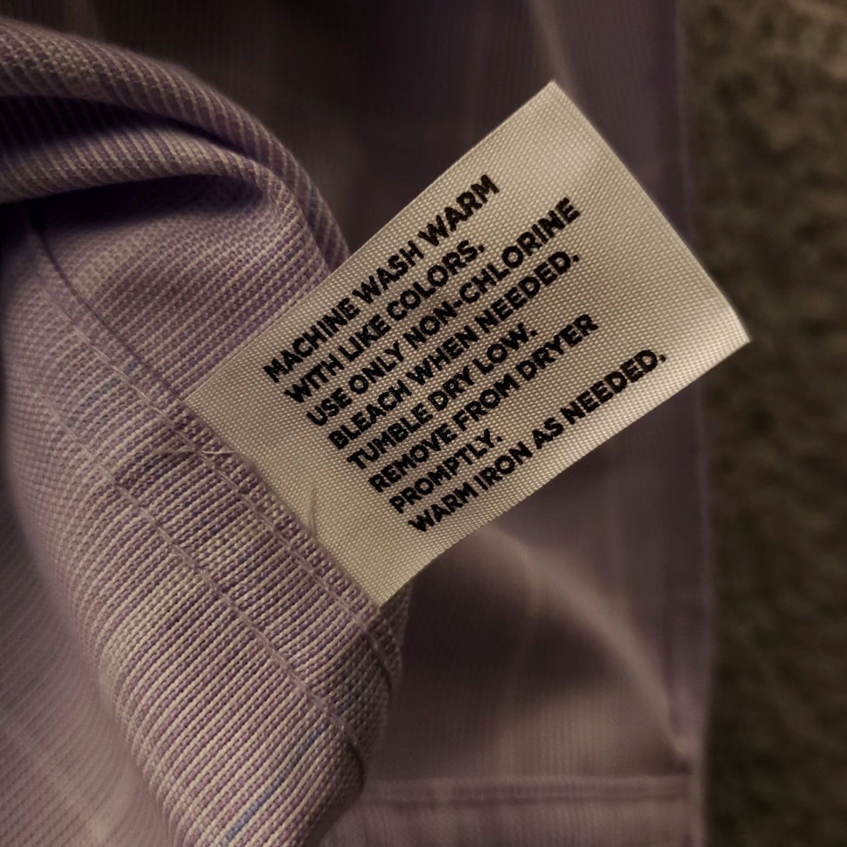 Stafford Stafford Mens Dress Shirt 2XL Multi Orchid Plaid Button Down Collared, Cotton, Long Sleeve, NWT, Big & Tall, Formal Business Shirt Size 48R - 7 Thumbnail