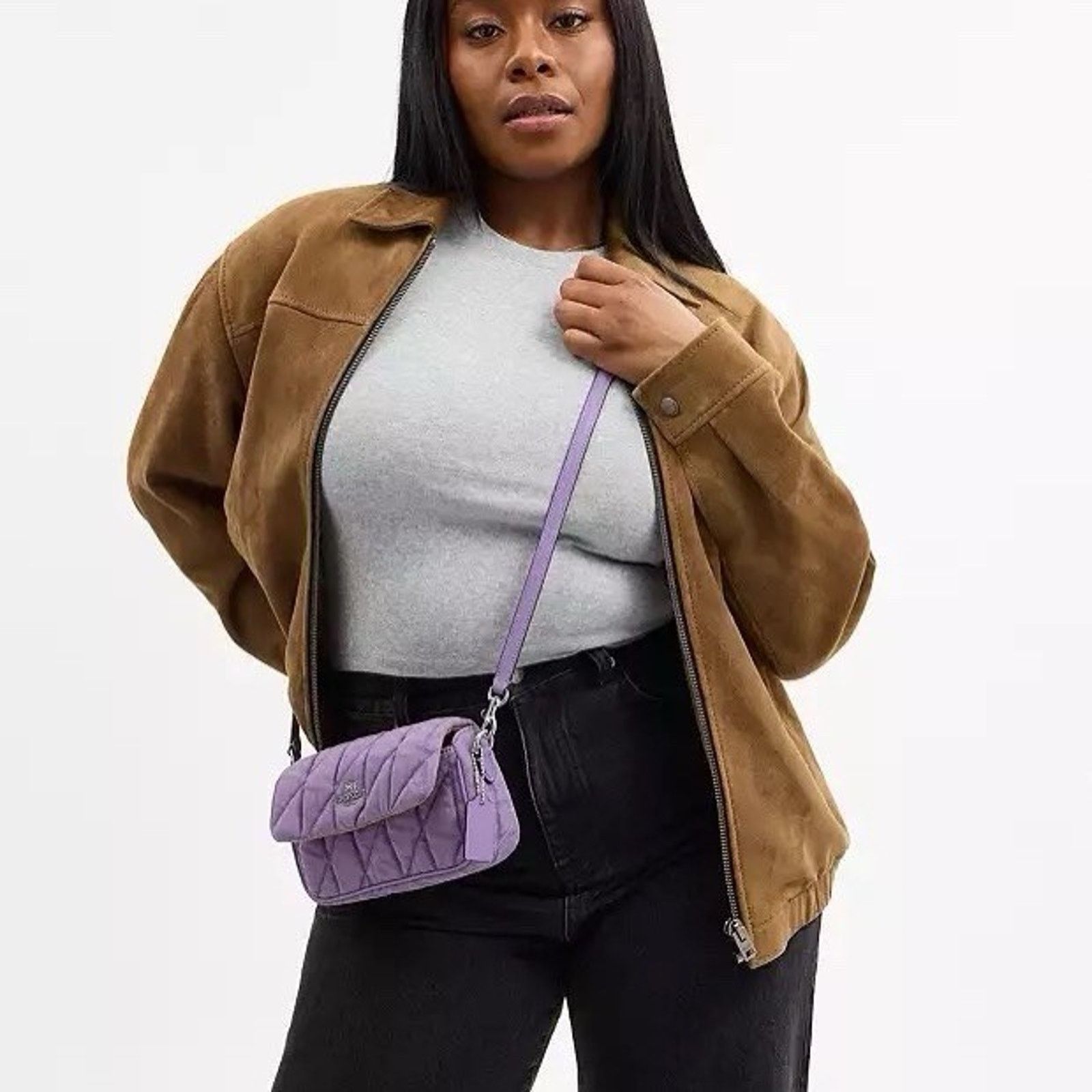 Coach NWT COACH Hailey Flap Bag CBI88 Iris Denim Leather Bag Size ONE SIZE - 9 Thumbnail