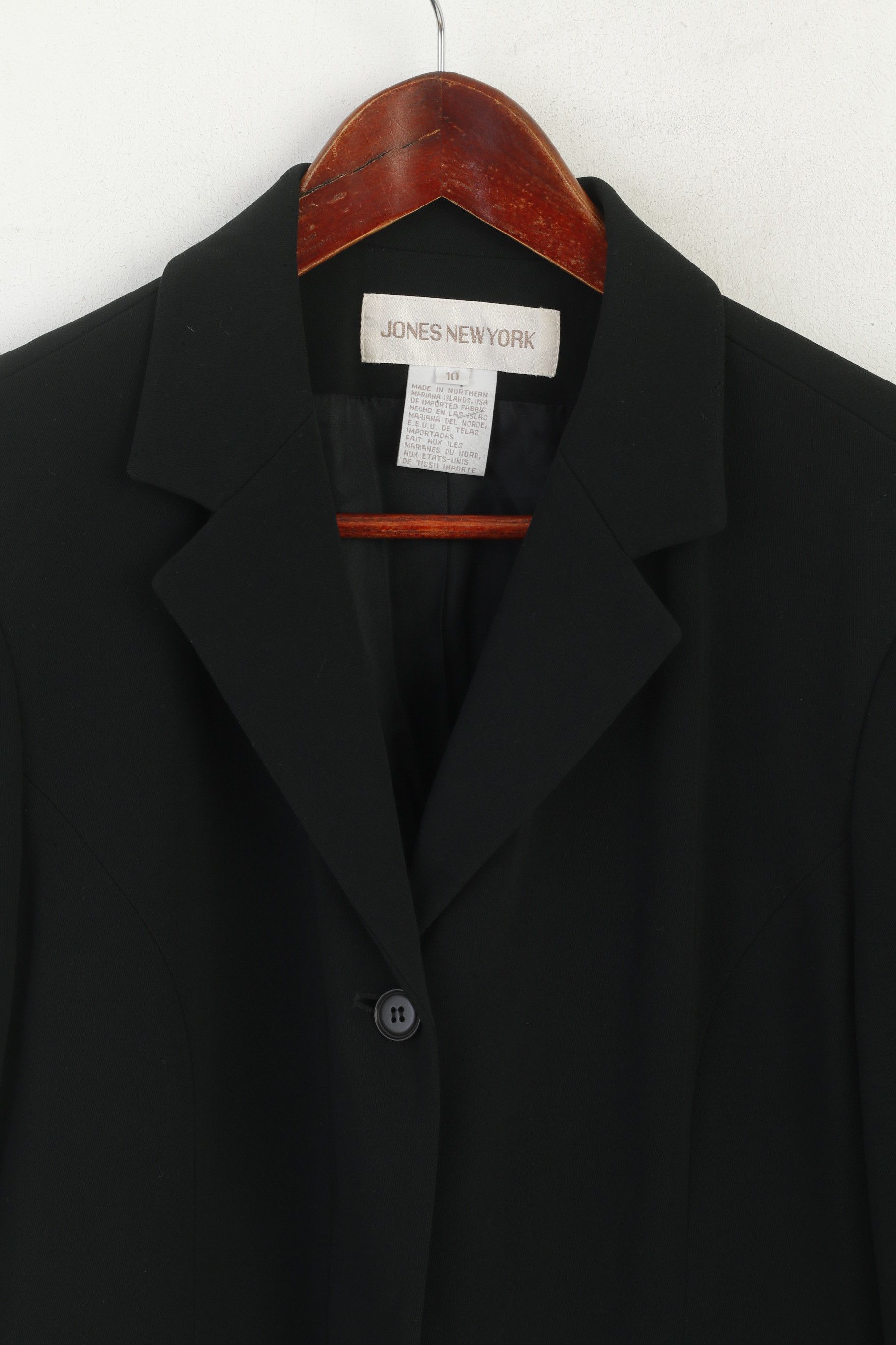 Jones New York Jones New York Women 10 M Blazer Black Shiny 7490 Size M / US 6-8 / IT 42-44 - 3 Thumbnail