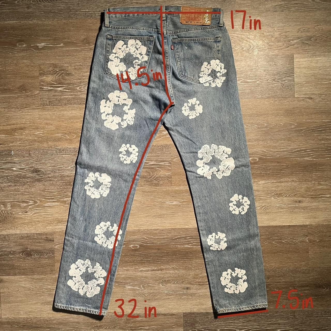 DENIM TEARS × Levi's OG levi’s x denim tears wreath blue jeans Size US 33 - 2 Thumbnail