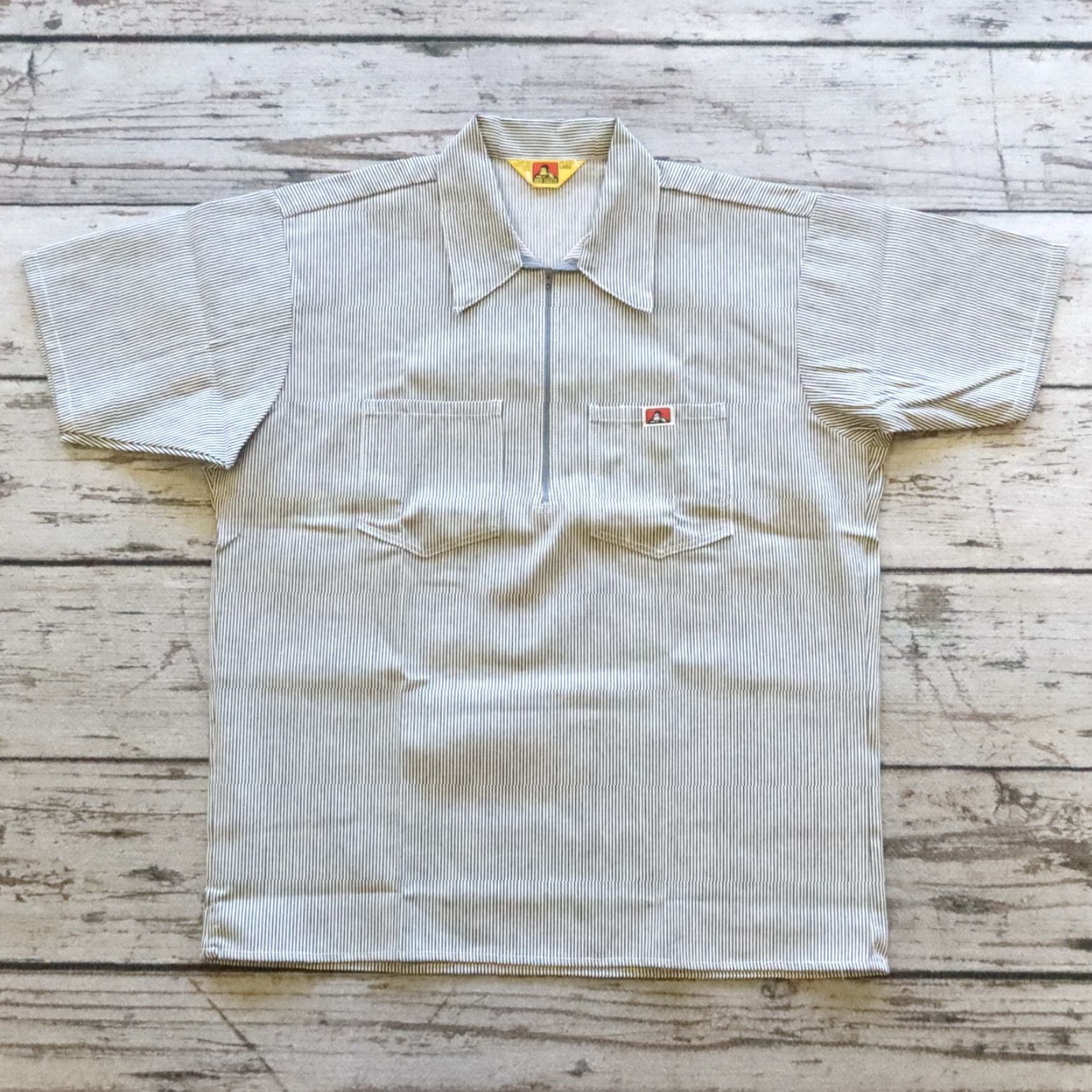 Ben Davis VINTAGE Ben Davis Work Shirt Union Made in USA Yellow Tag L Blue Ben Davis Shirt Mens 80s style? Size US L / EU 52-54 / 3 - 2 Thumbnail
