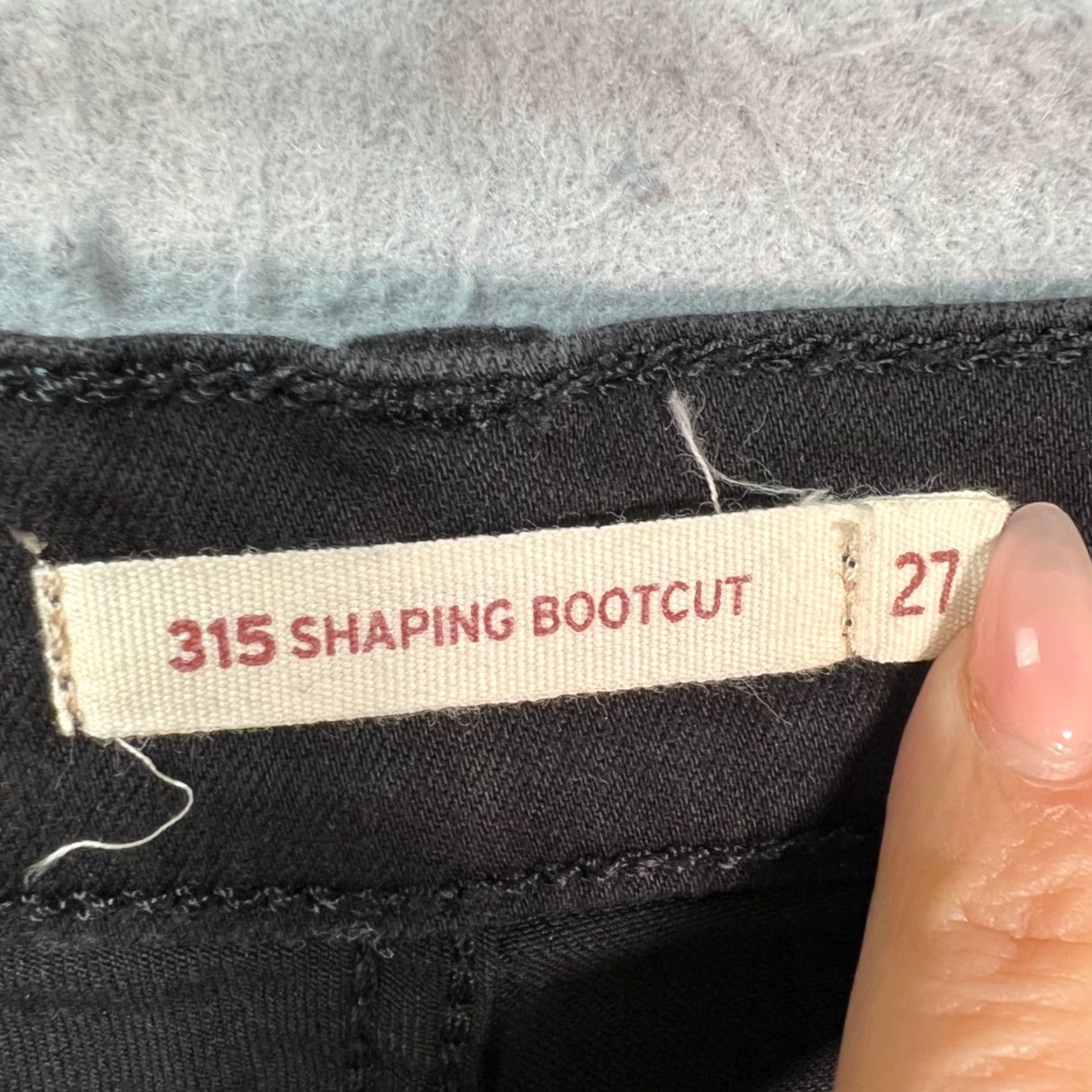 Levi's VINTAGE Levis Jeans 315 Shaping Bootcut Black Denim 5-Pocket Adult Womens 27 Inseam 32 Cotton Blend Size 27" / US 4 / IT 40 - 3 Thumbnail