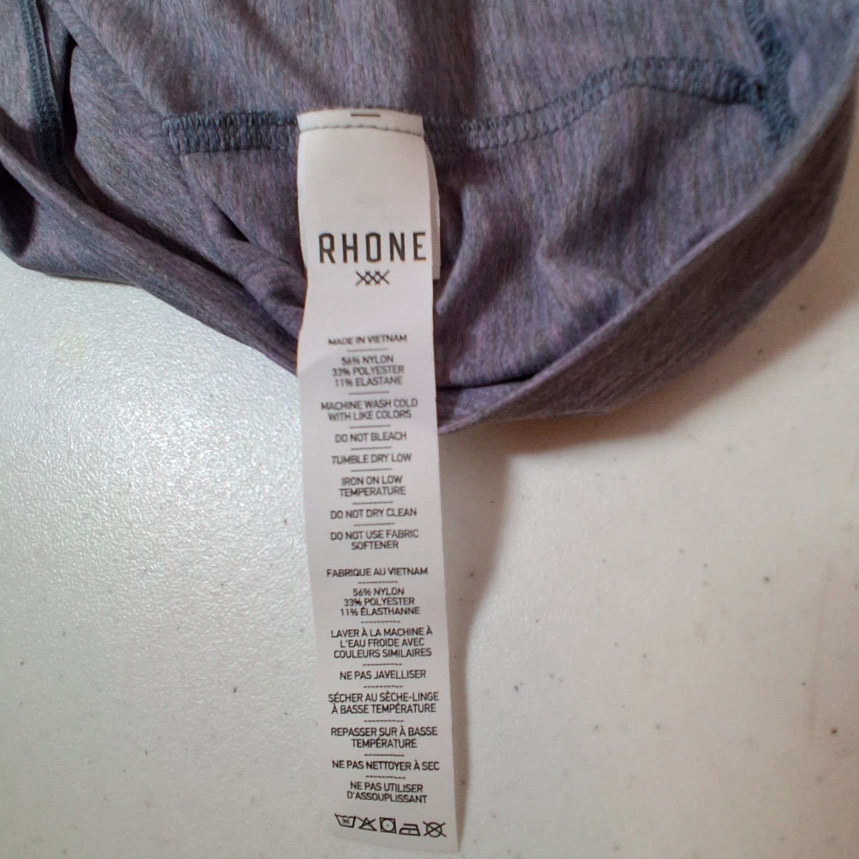 Rhone Rhone Shirt Men S Long Slv Athletic Performance Wear Purple Blue Gray Heather Size US S / EU 44-46 / 1 - 7 Thumbnail