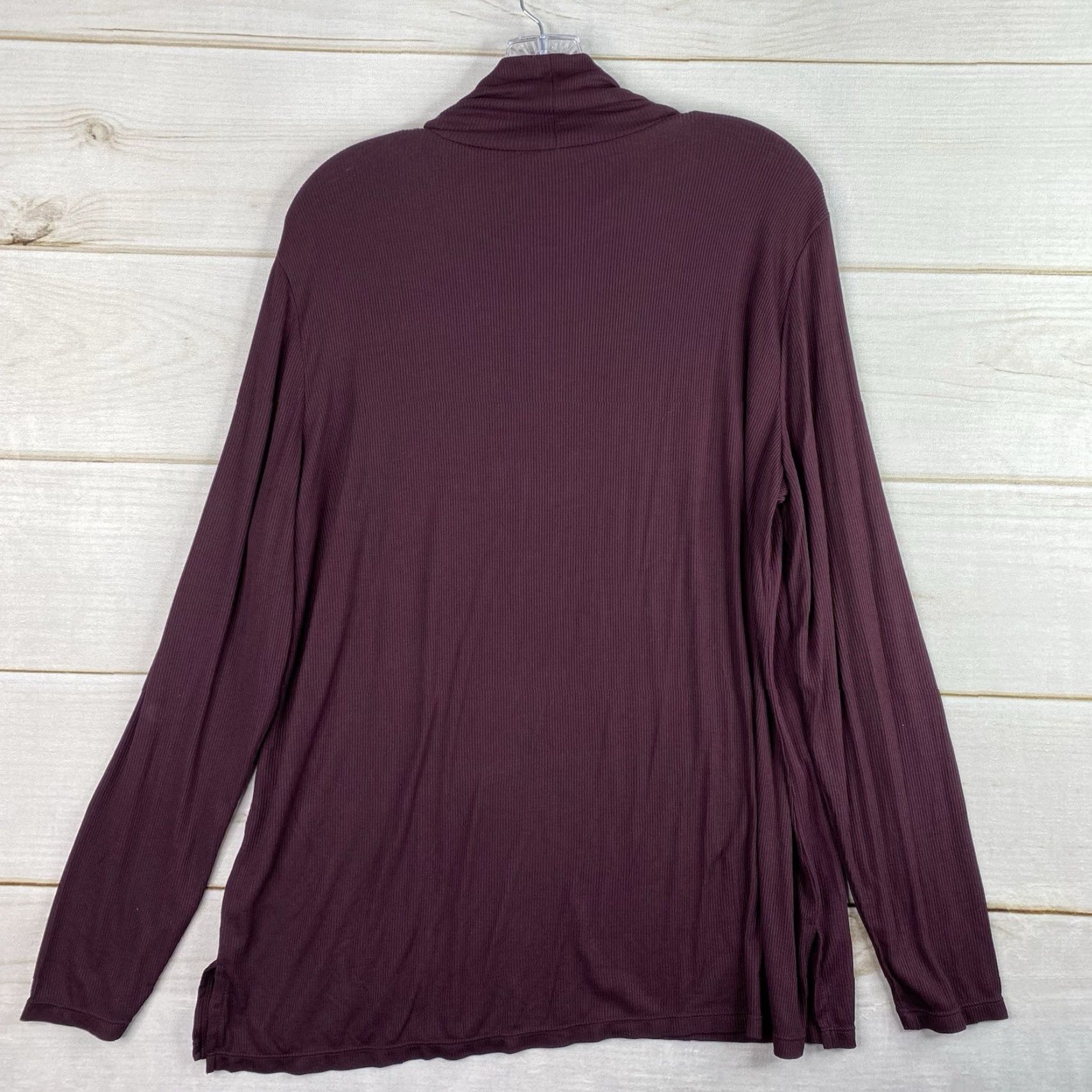Jones New York VINTAGE Jones New York Womens Top XL Burgundy Ribbed Mock Neck Tunic NWT Size XL / US 12-14 / IT 48-50 - 7 Thumbnail