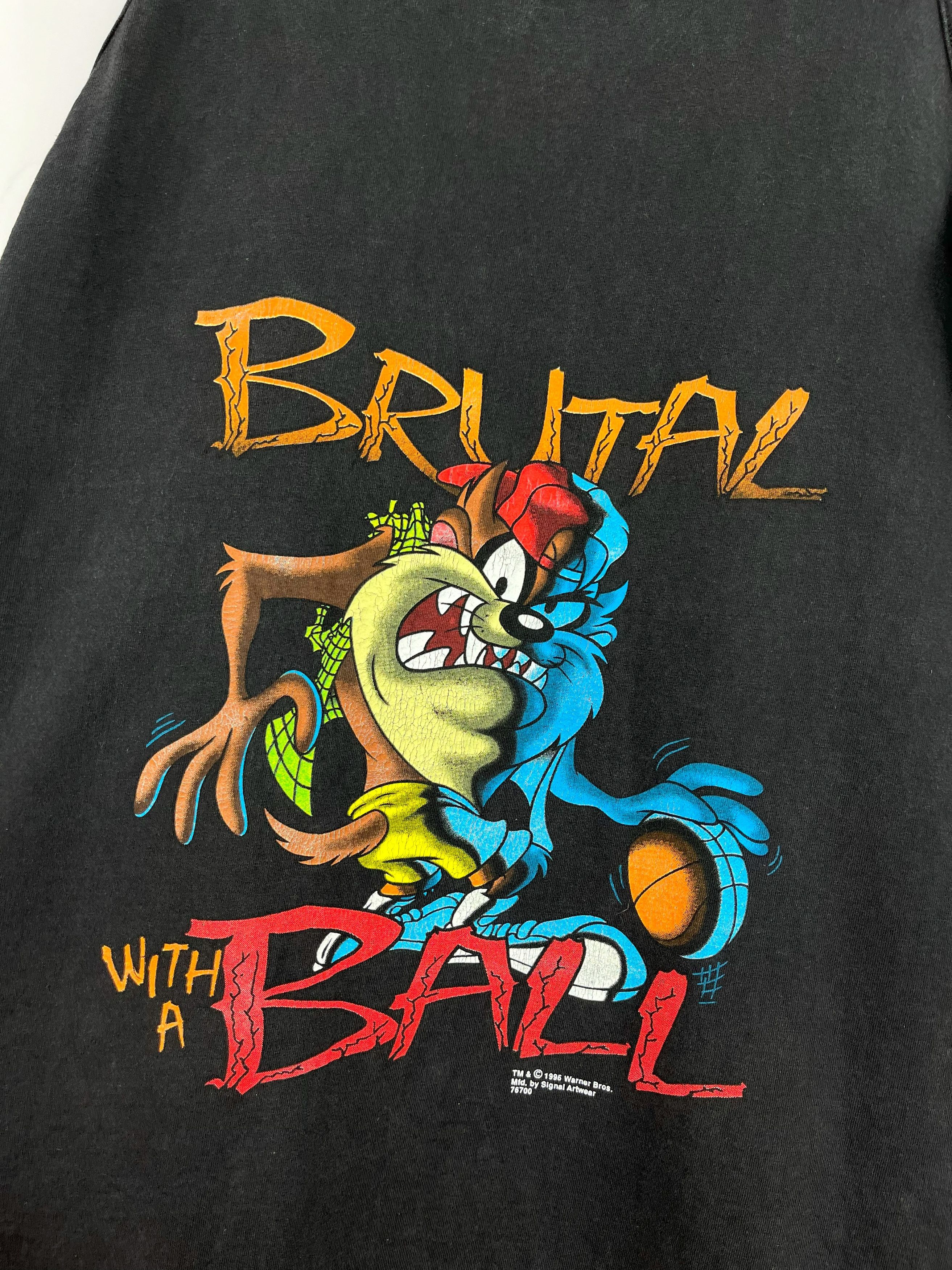 Warner Bros Vintage 1996 Warner Bros Sleeveless Tasmanian Devil Logo Top Size US XL / EU 56 / 4 - 5 Thumbnail
