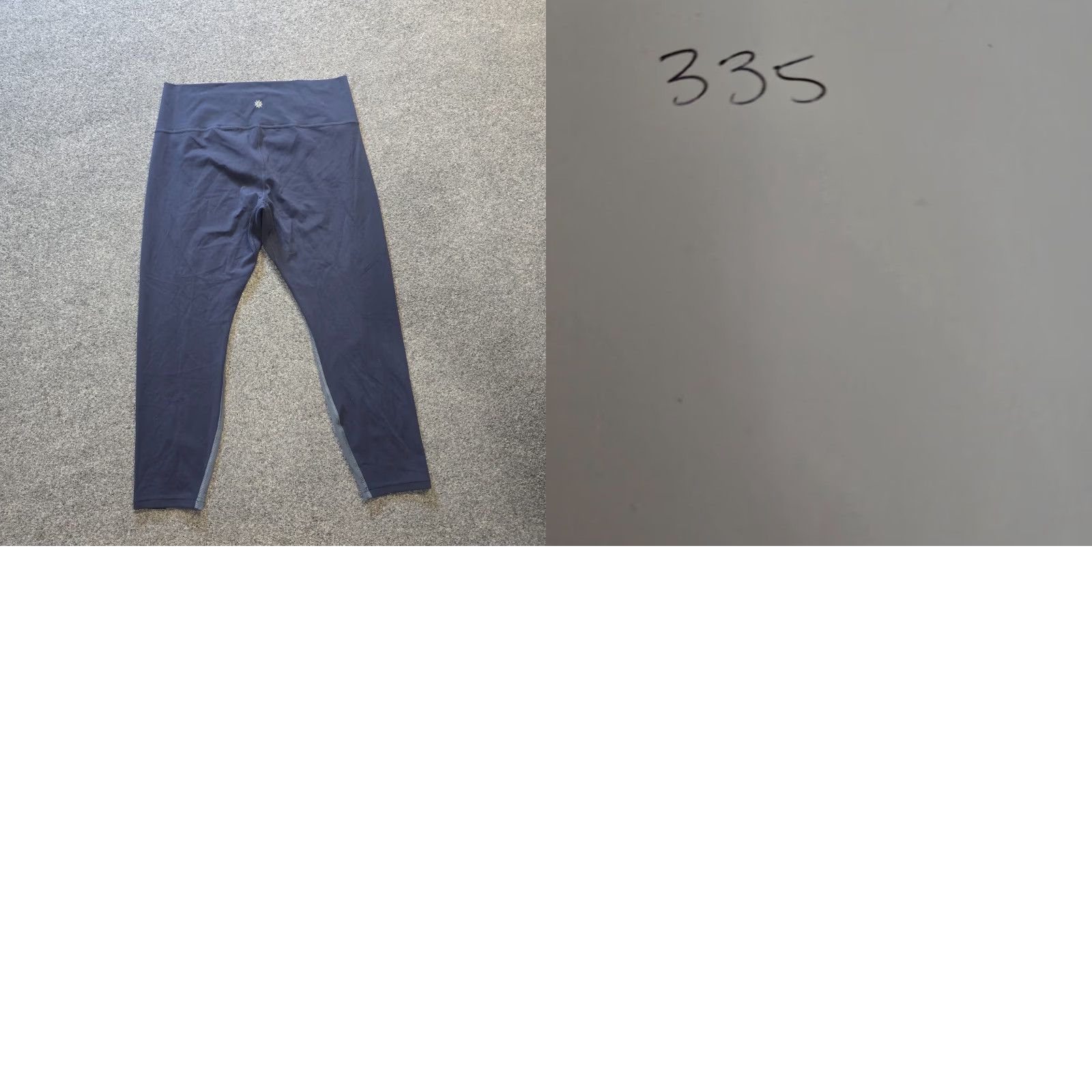 Athleta Athleta Leggings Women 1X Colorblock Blue 7/8 Tight Stretch Athletic Cropped Transcend Activewear 23 in Inseam Size 40" / US 18 - 8 Thumbnail