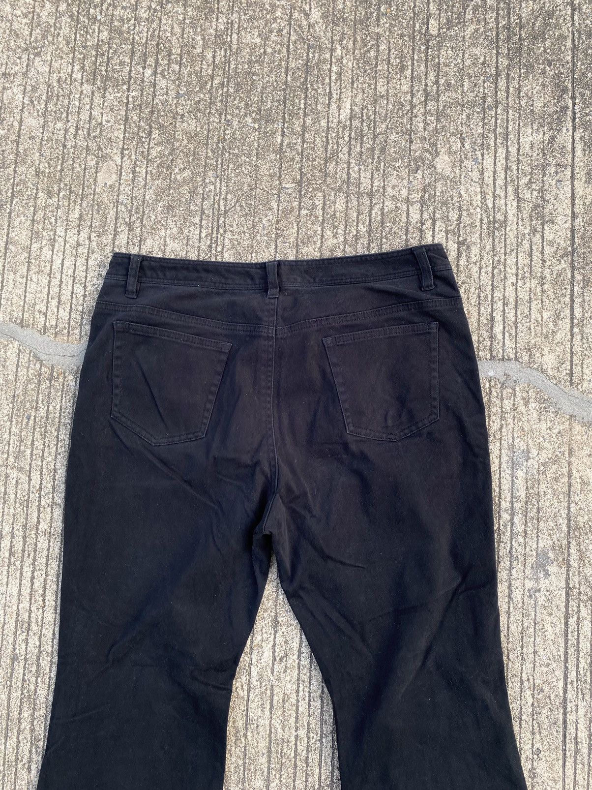 Japanese Brand × Vintage JOHN JELLO Flared Flower Black Pants Size US 32 / EU 48 - 10 Thumbnail