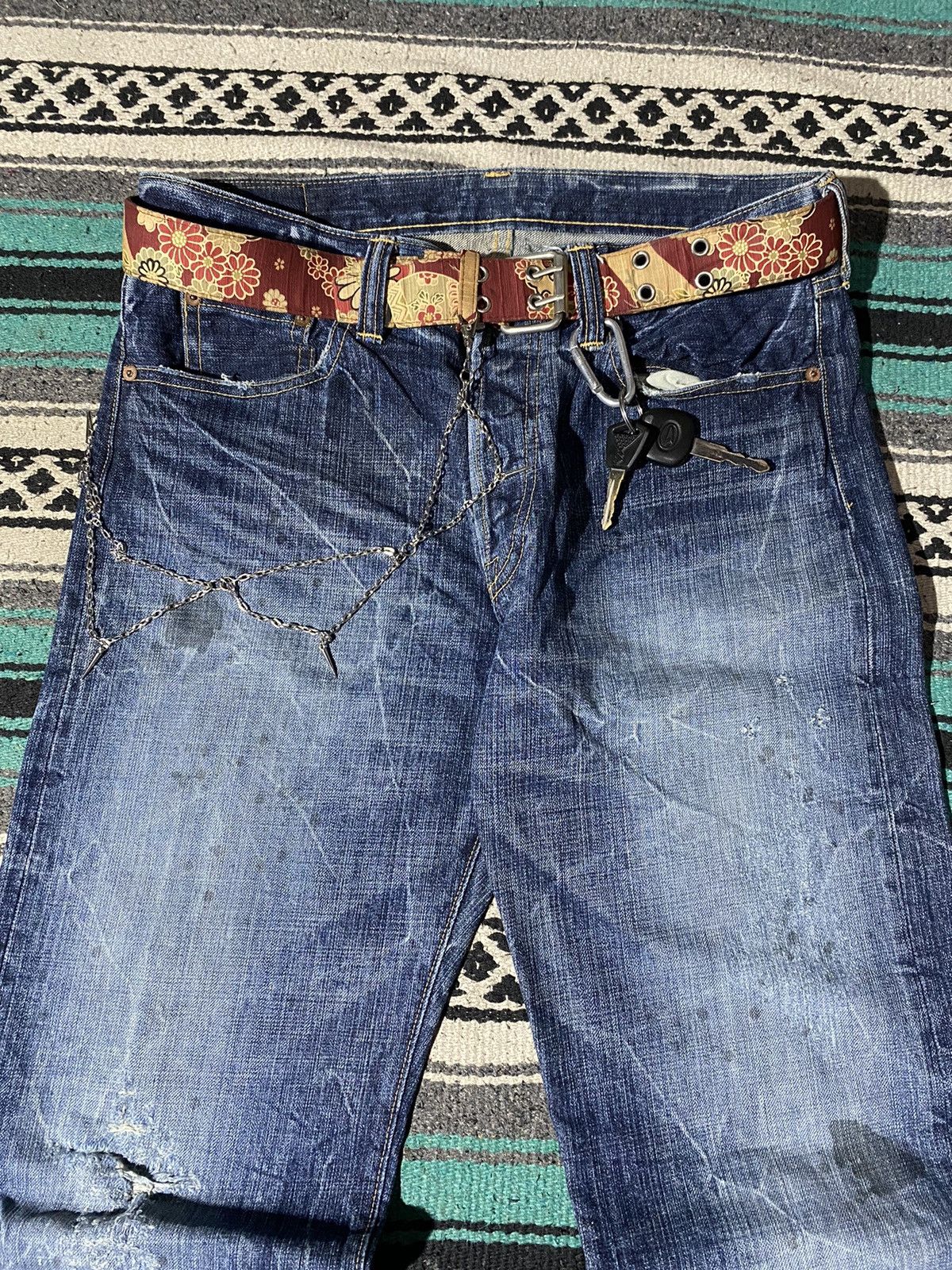If Six Was Nine Crazy! Eternal Japan Acid Wash Denim Size US 34 / EU 50 - 3 Thumbnail