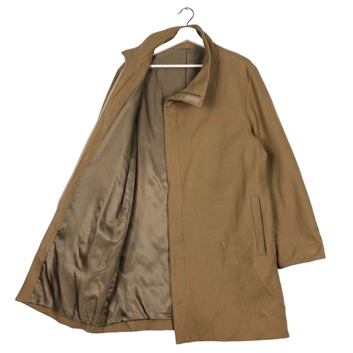 Comme Ca Ism 🔥Rich Brown - Fly Coats Long Jacket Wool Herringbone Size US M / EU 48-50 / 2 - 9 Thumbnail