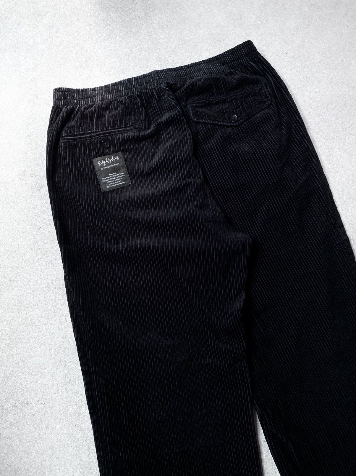 GU × Undercover GU x UNDERCOVER CORDUROY PANT BLACK Size US 34 / EU 50 - 4 Thumbnail