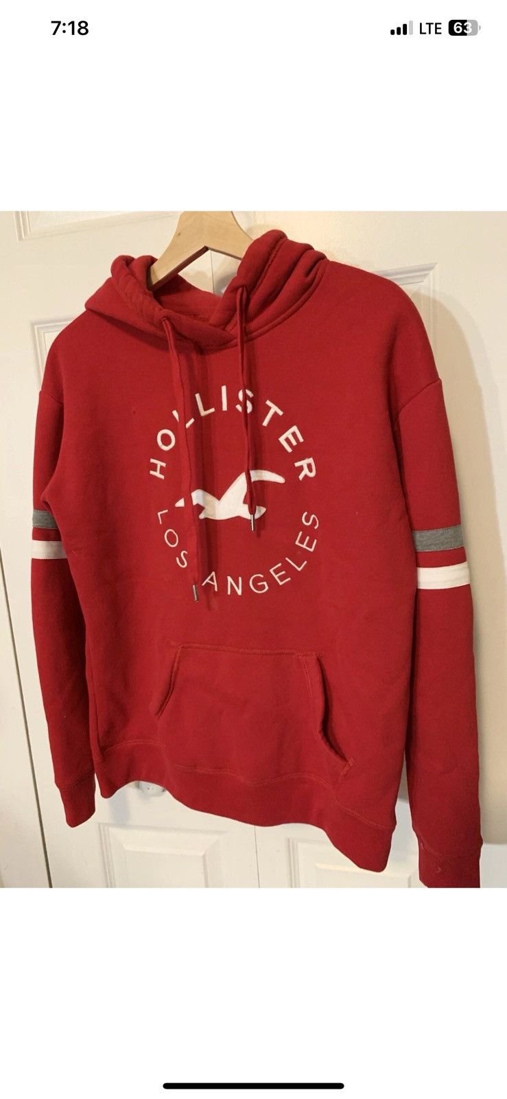 Hollister Hollister Los angeles mens sz S hoodie red pullover Size US S / EU 44-46 / 1 - 5 Thumbnail