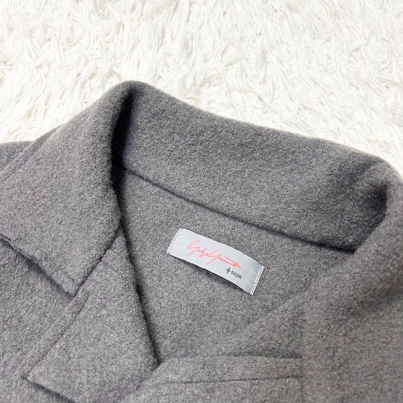 Yohji Yamamoto Yohji Yamamoto 14aw 100 wool grey thread-knit long jacket 2 Size US M / EU 48-50 / 2 - 8 Thumbnail