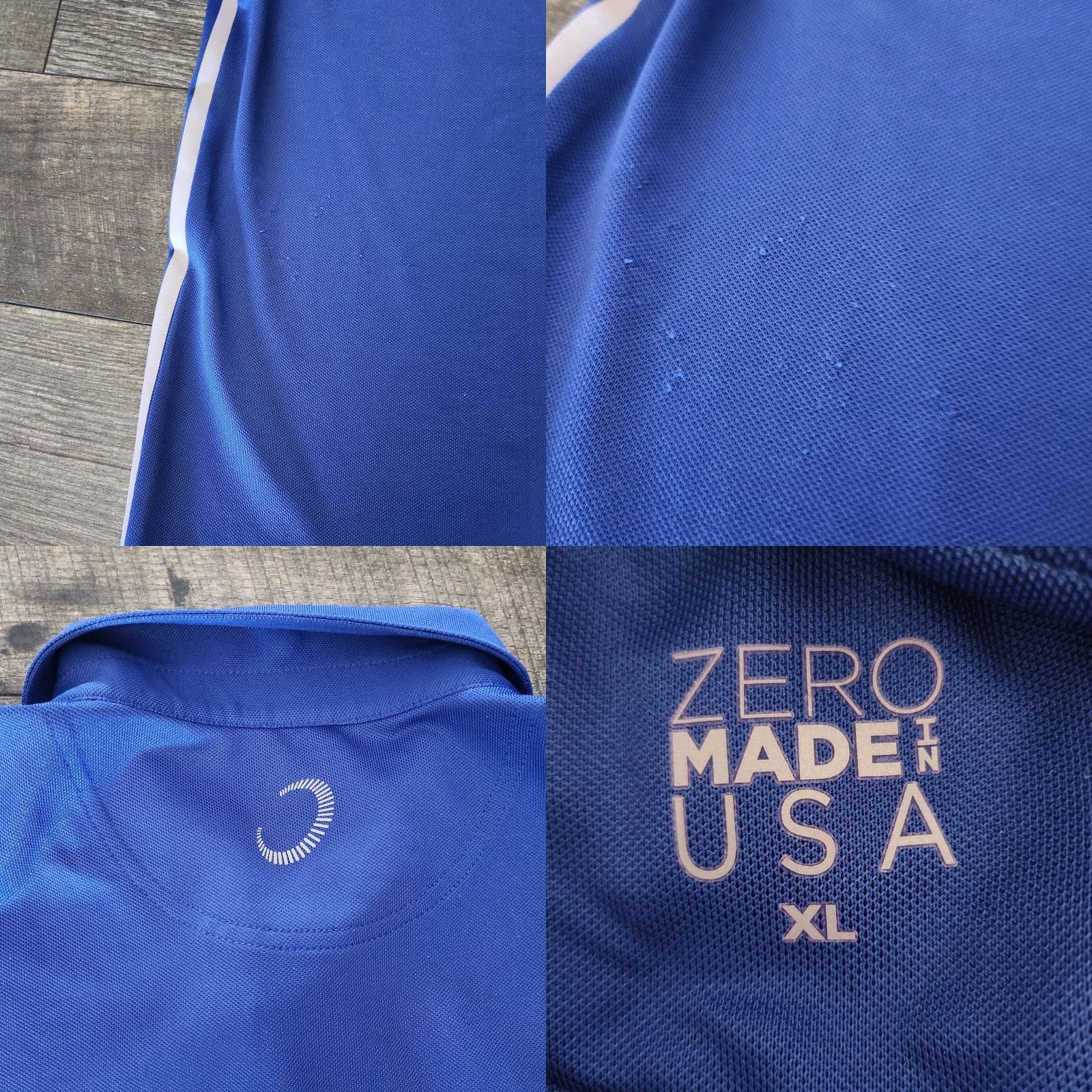 Vintage Zero Restriction Polo Shirt Mens XL Blue Golf Short Sleeve Reflective Size US XL / EU 56 / 4 - 8 Thumbnail