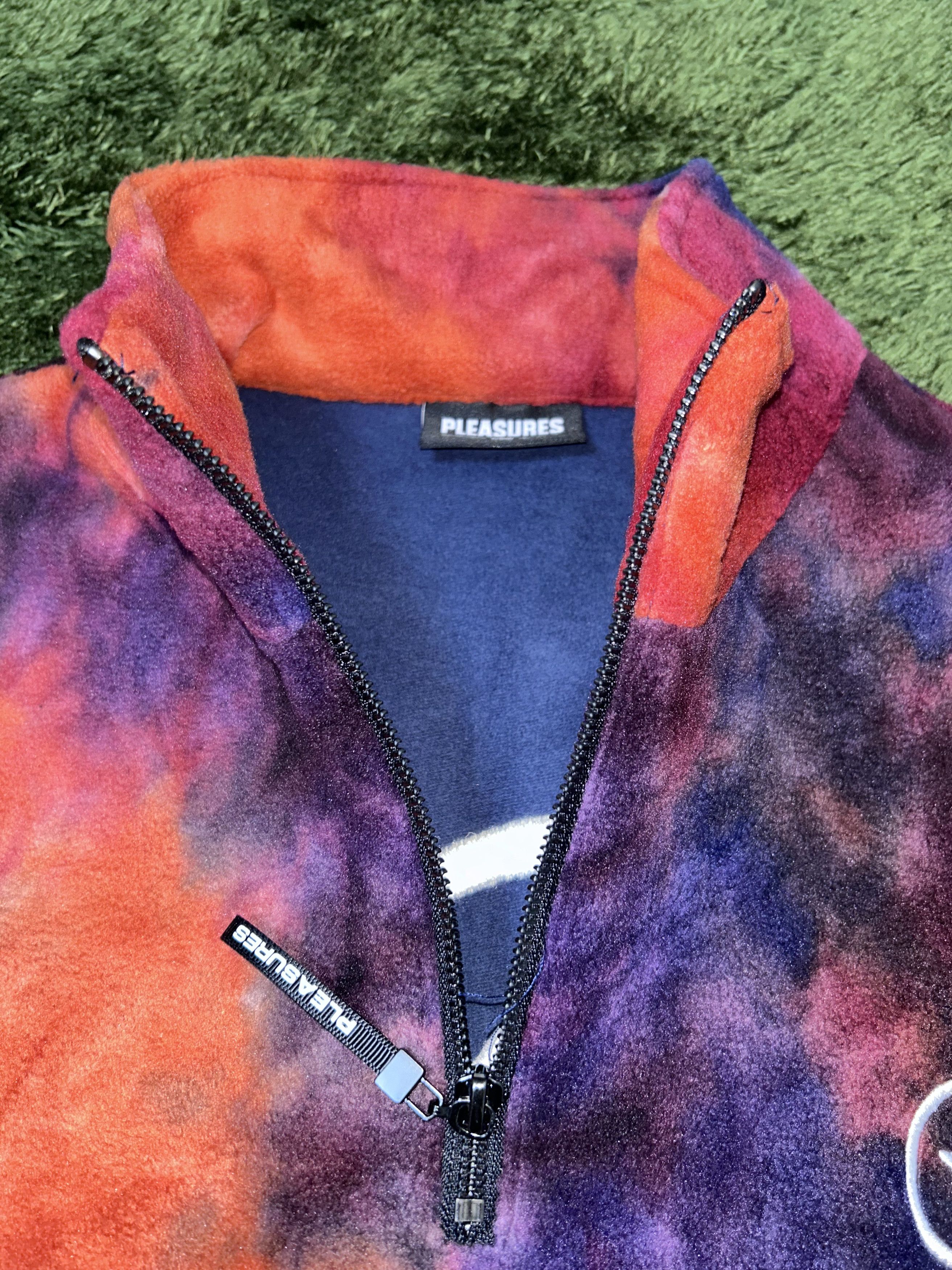 Pleasures [L] pleasures tie dye polar fleece half zip up Size US L / EU 52-54 / 3 - 4 Thumbnail