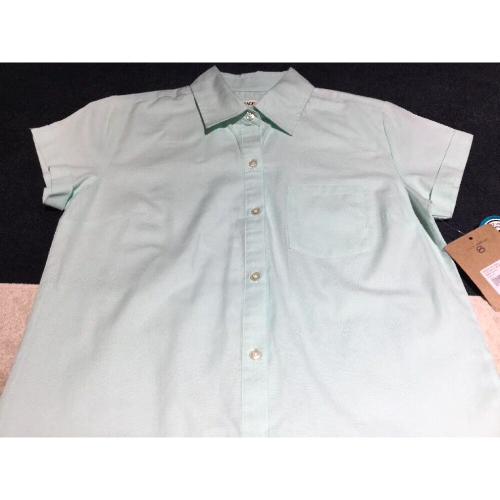 Vintage VINTAGE Magellan Green Short Sleeve Button Down Shirt Womens XS Size XS / US 0-2 / IT 36-38 - 1 Thumbnail