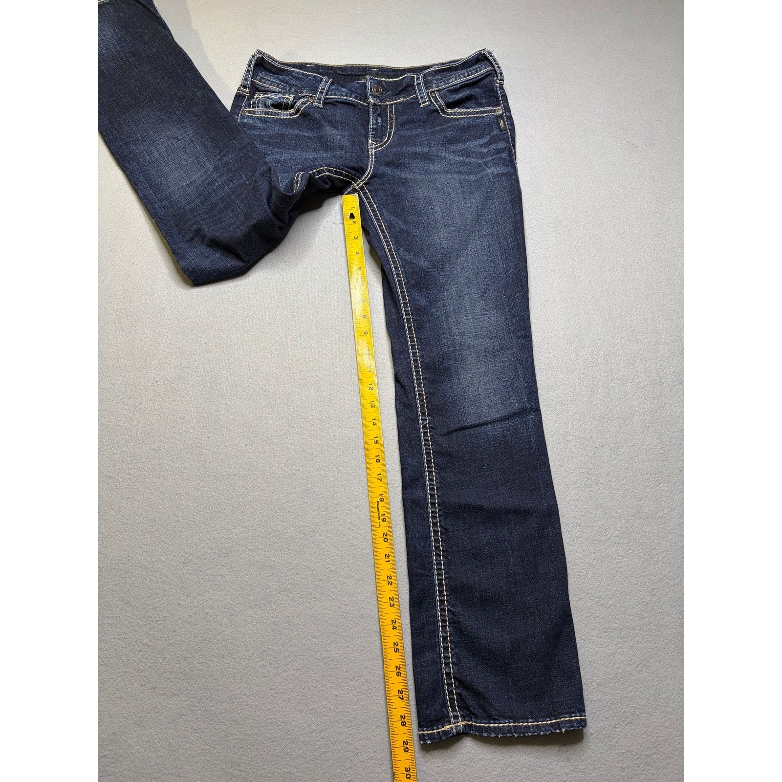 Silver Jeans Co. Silver Jeans Suki Straight Womens 30x30 Dark Bootcut Jeans Size 30" / US 8 / IT 44 - 6 Thumbnail