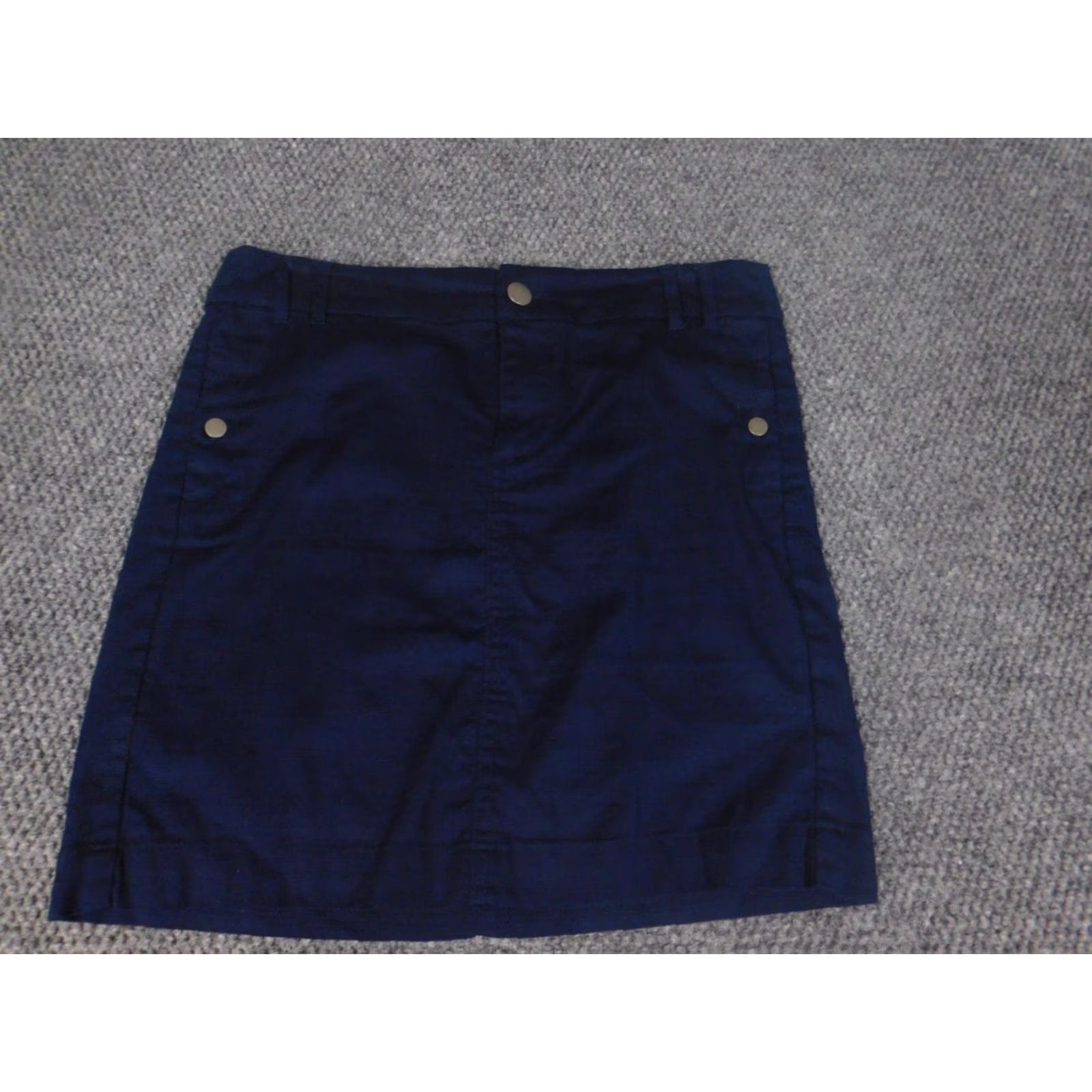 Gap Gap Skirt Womens 4 Blue A-Line Knit Stretch Knee Length Casual Size 27" / US 4 / IT 40 - 3 Thumbnail