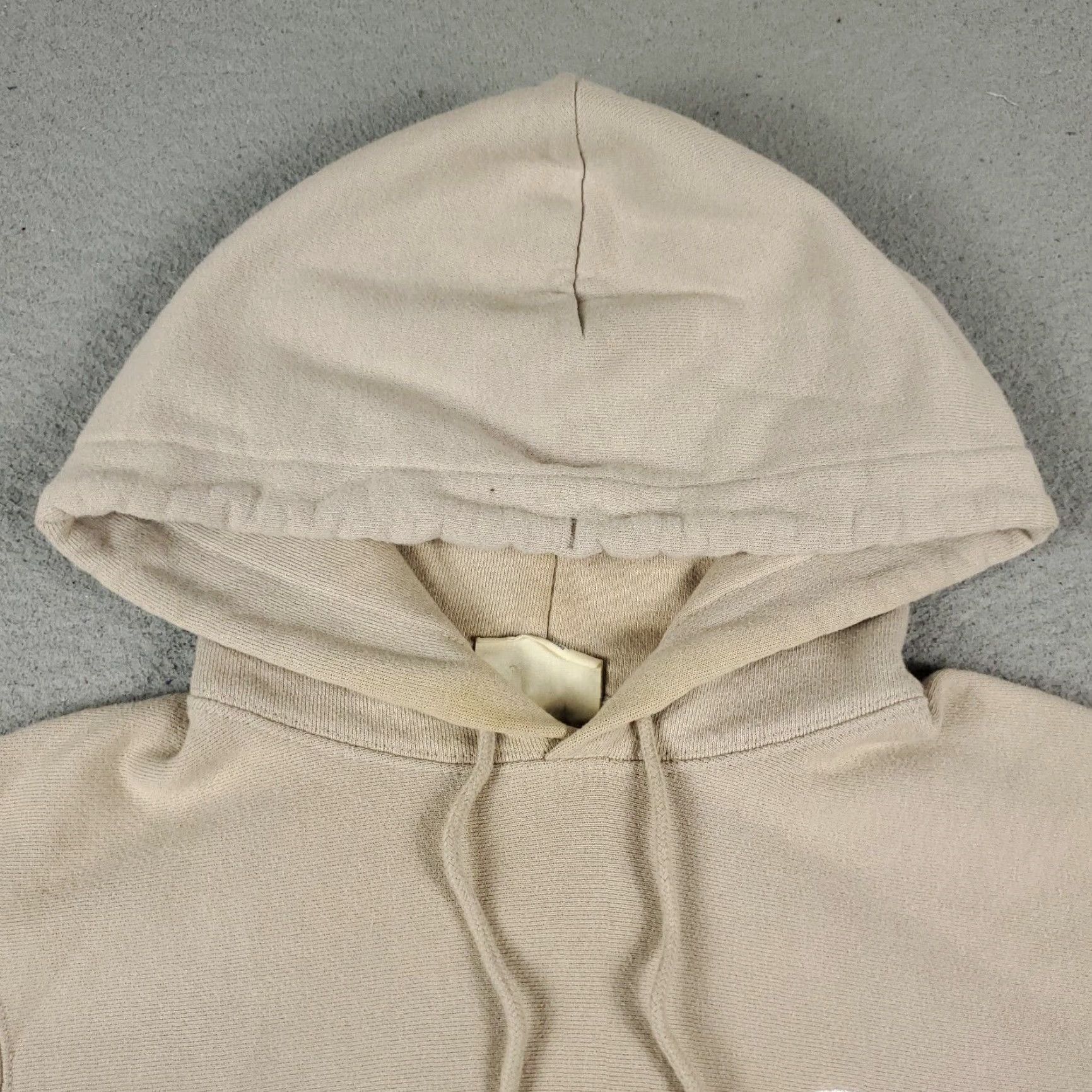 Champion VINTAGE Champion Hoodie Pullover Sweatshirt Adult XS Men Beige Cotton Blend Fleece Logo Spring Fall Winter Size US XS / EU 42 / 0 - 3 Thumbnail