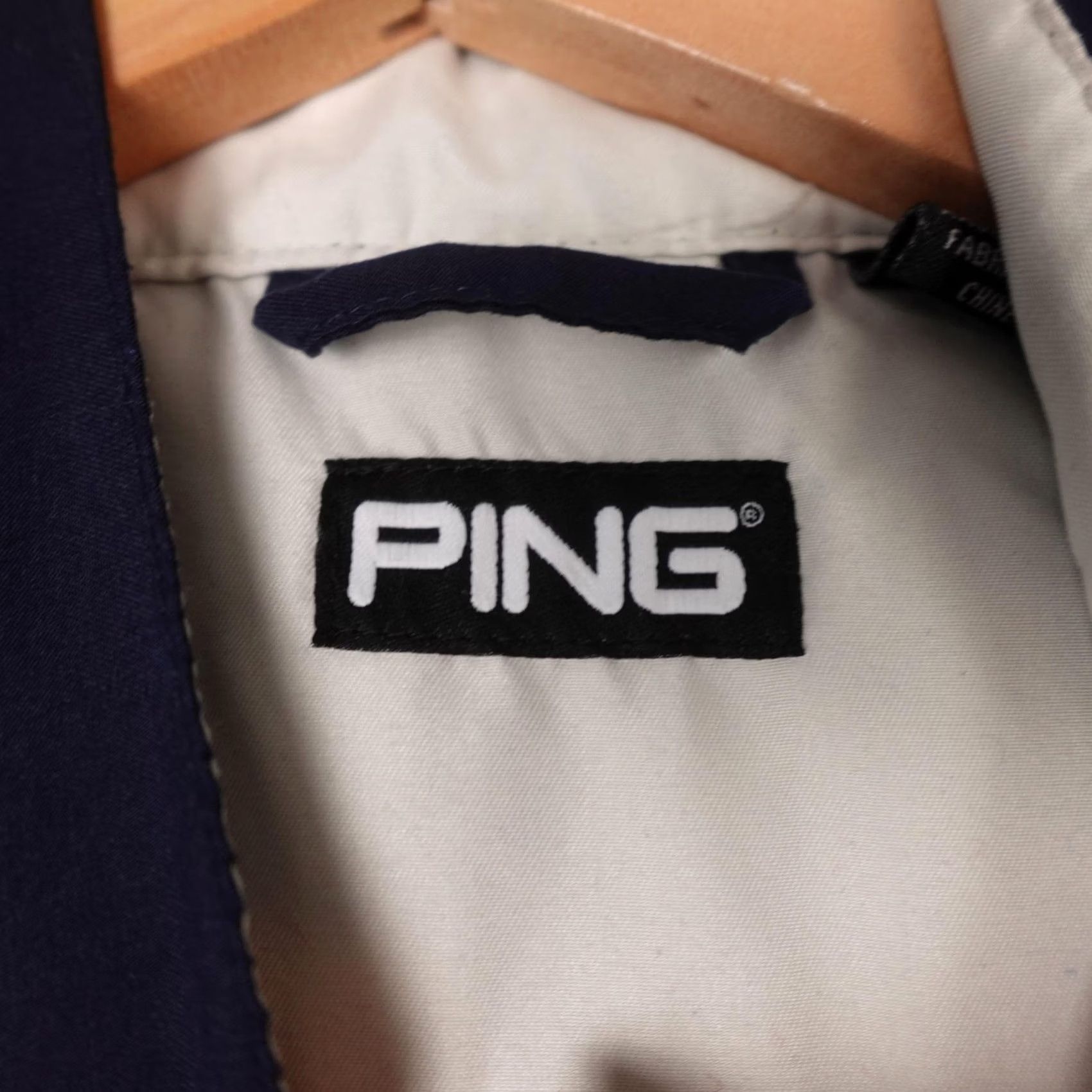Ring Jacket PING Golf Jacket Mens Medium Navy Blue Quarter Zip Windbreaker Pullover FCA Size US M / EU 48-50 / 2 - 2 Thumbnail