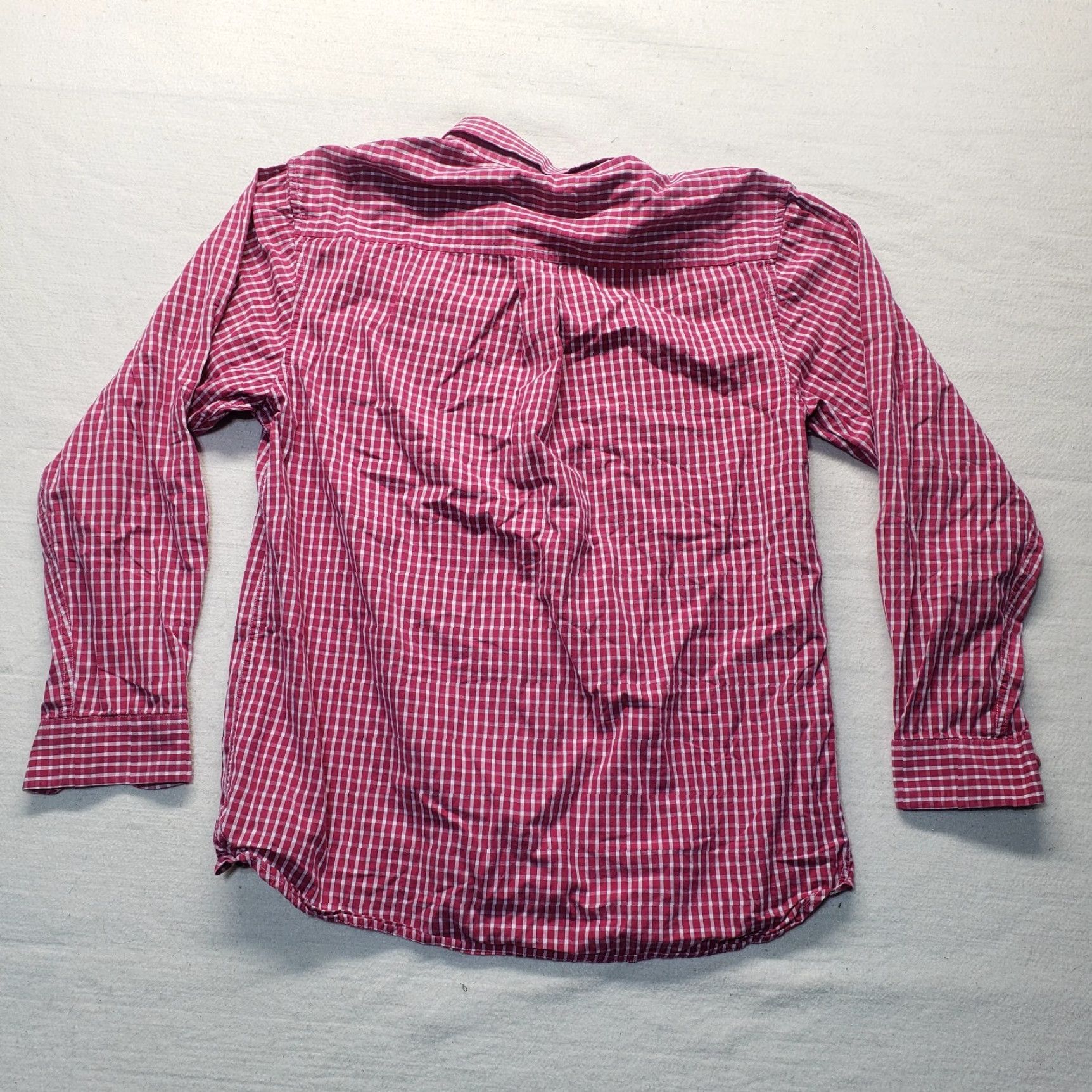 Izod IZOD Shirt Button-Up Long Sleeve Pink Checkered Plaid Adult Men's M Medium Button-Down Collared Classic Fit Size US M / EU 48-50 / 2 - 8 Thumbnail
