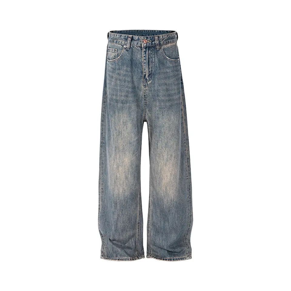 Y2k high street washed blue jeans pants oversized