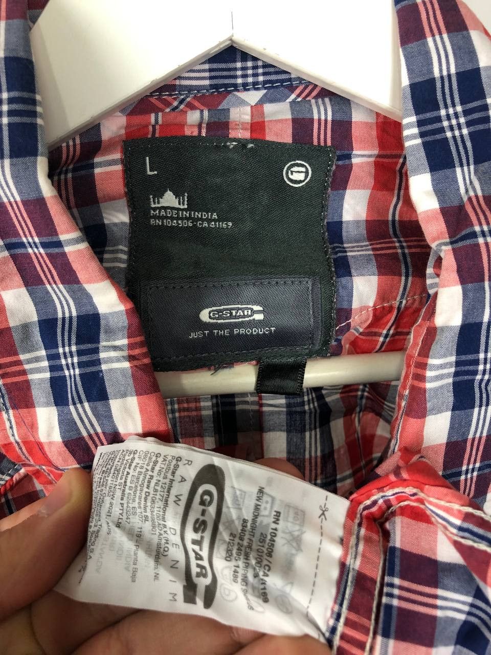 G-Star G-Star Raw Shirt New Midnight Fresh Piping Check size L Size US L / EU 52-54 / 3 - 10 Thumbnail