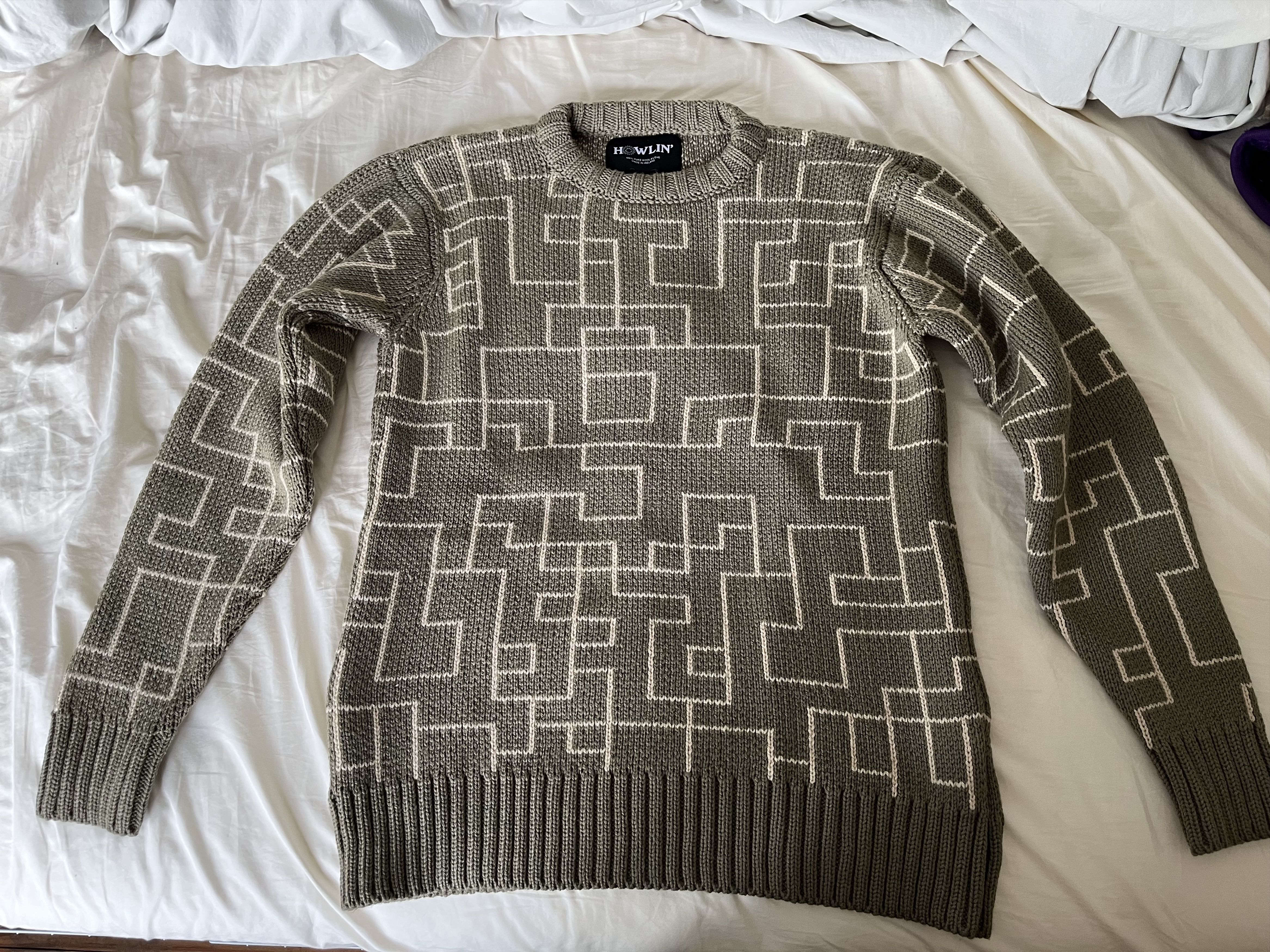 Howlin' Good Morning Tapes Crewneck Wool Sweater Size US M / EU 48-50 / 2 - 1 Thumbnail