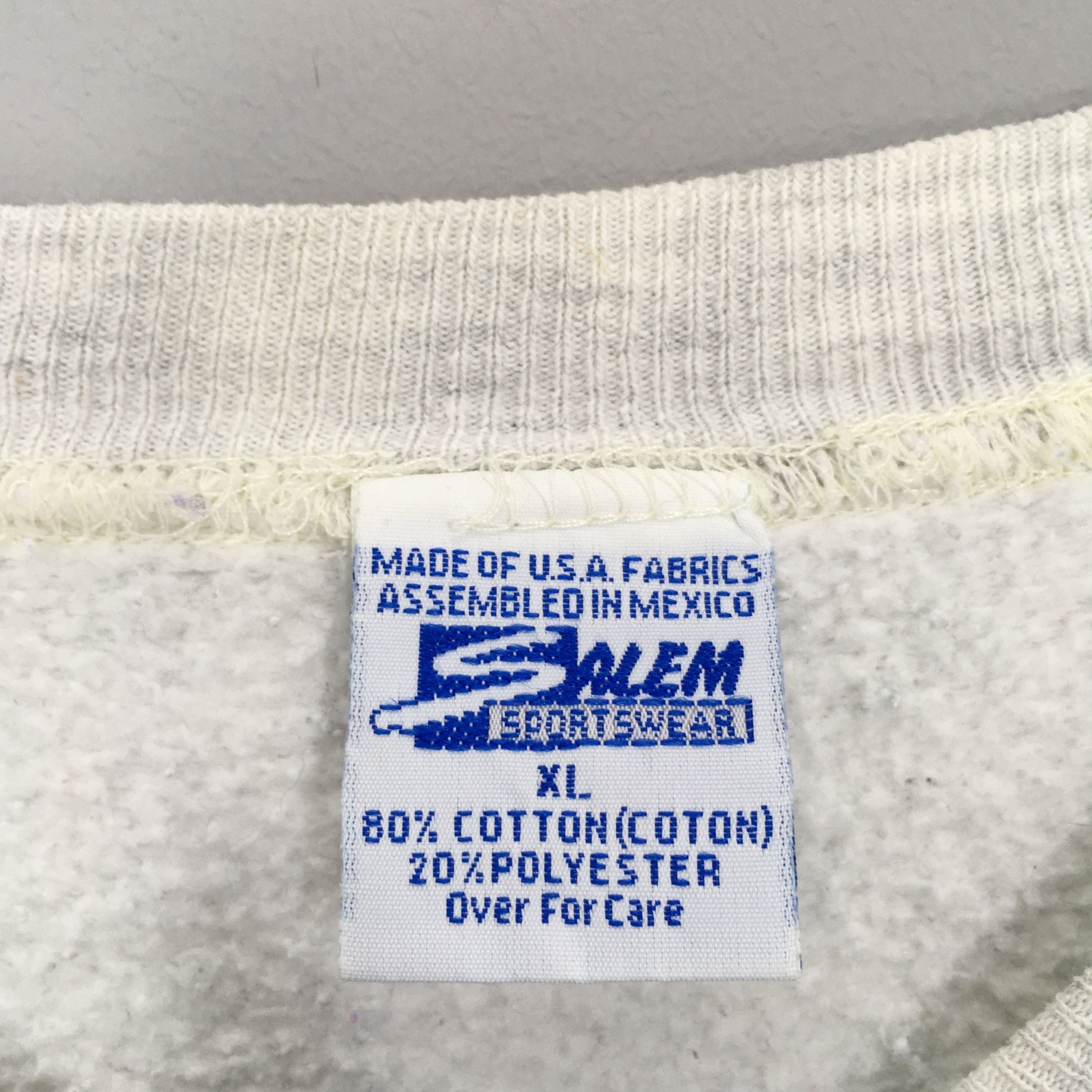 NBA × Salem Sportswear × Vintage Vintage 90s Charlotte Hornets NBA Sweatshirt XLarge Size US XL / EU 56 / 4 - 7 Thumbnail