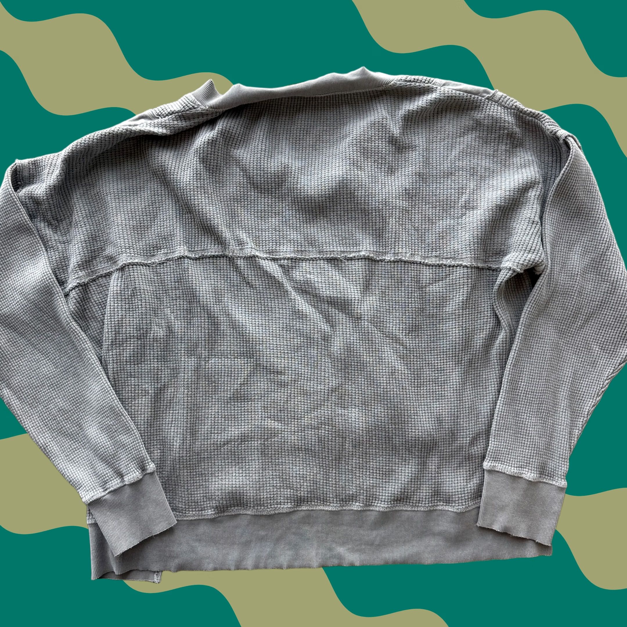 Vintage VINTAGE NFR Western Finals Rodeo Thermal Waffle Knit Longsleeve Tee XXL Women Gray Size XXL / US 16-18 / IT 52-54 - 1 Thumbnail