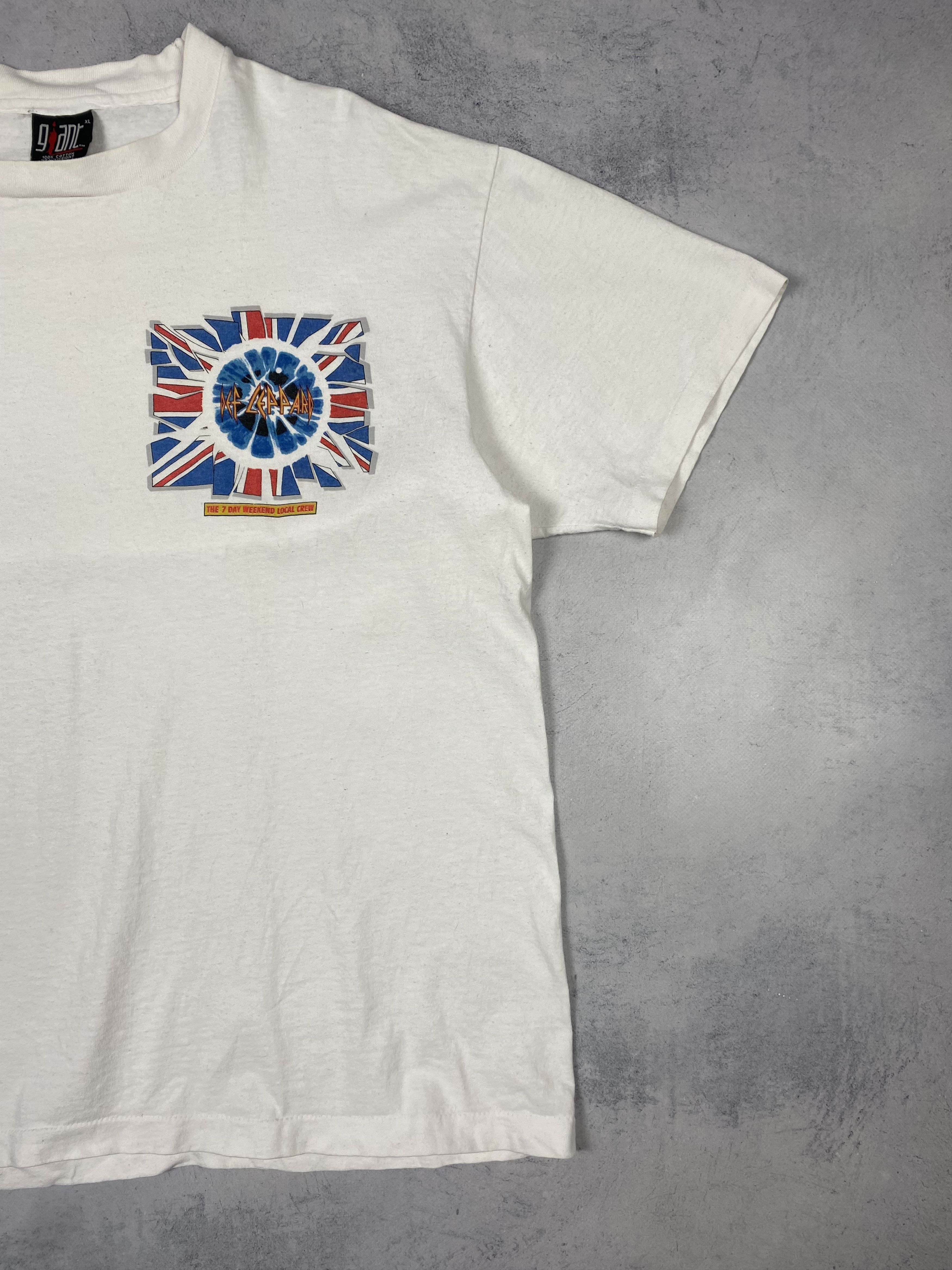 Def Leppard Vtg 90s Def Leppard Adrenalize 7 Day Weekend Local T Shirt Size US XL / EU 56 / 4 - 4 Thumbnail