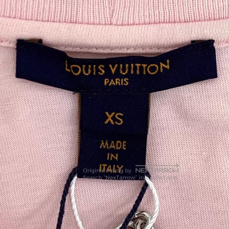 Louis Vuitton Louis Vuitton Pink logo monogrammed chain cotton crew neck Size XS / US 0-2 / IT 36-38 - 6 Thumbnail