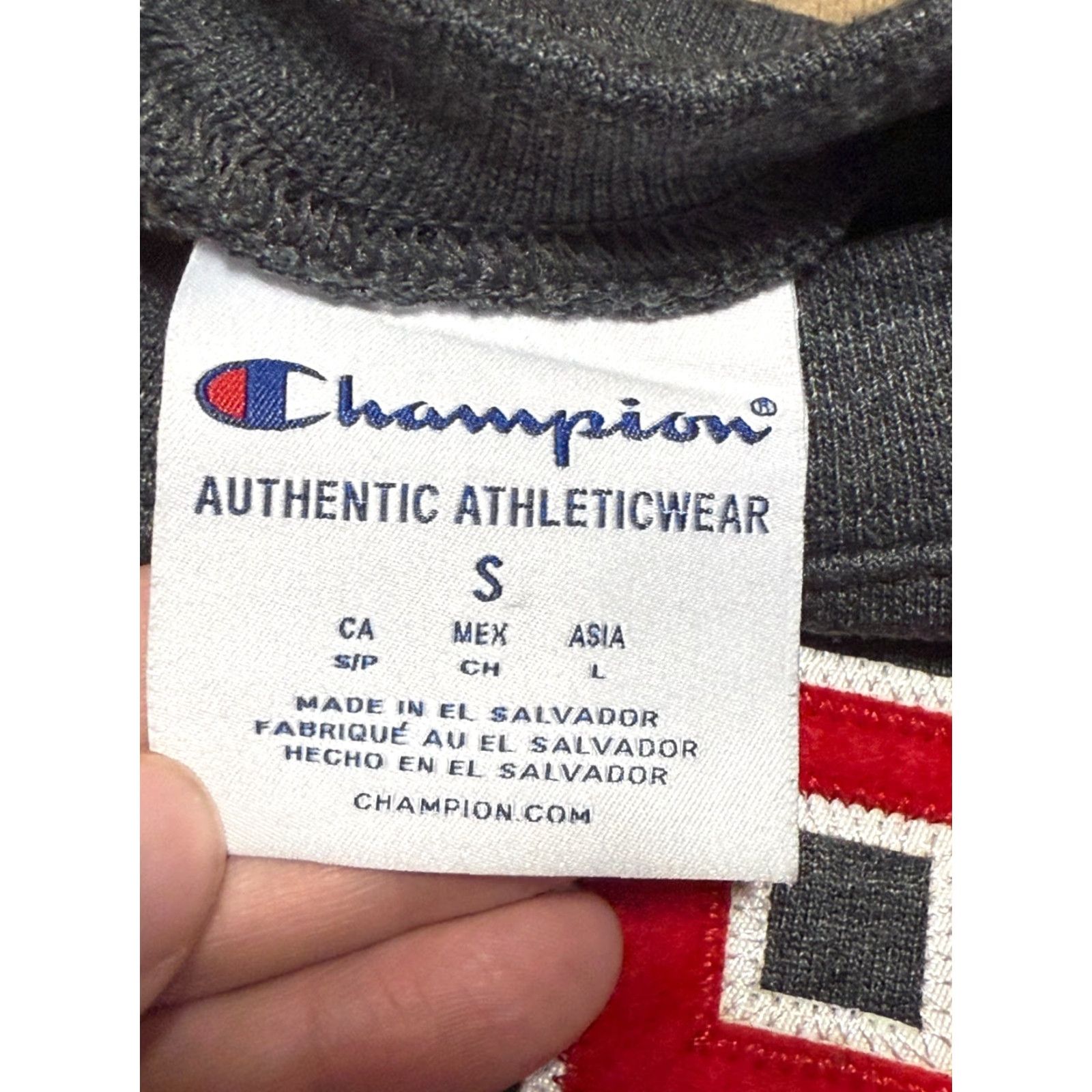 Champion Champion Sweater, Men's Small, Gray Red White, Crew Neck, UWRF Est. 1874, Logo, Pullover, Regular, Fall Winter Spring Summer, Knit, Shirt, Mens Size US S / EU 44-46 / 1 - 6 Thumbnail