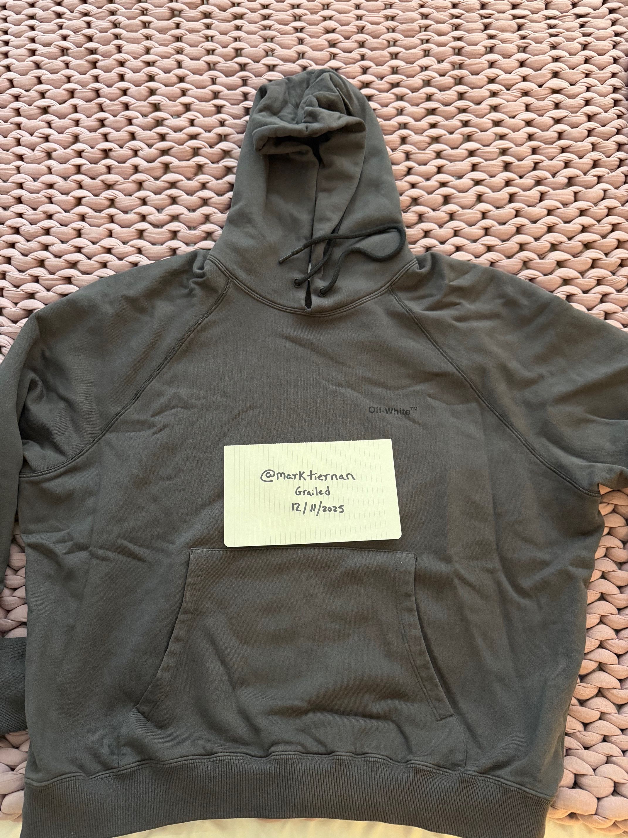 Off-White Grey Off White Hoodie - Size Large Size US L / EU 52-54 / 3 - 1 Thumbnail