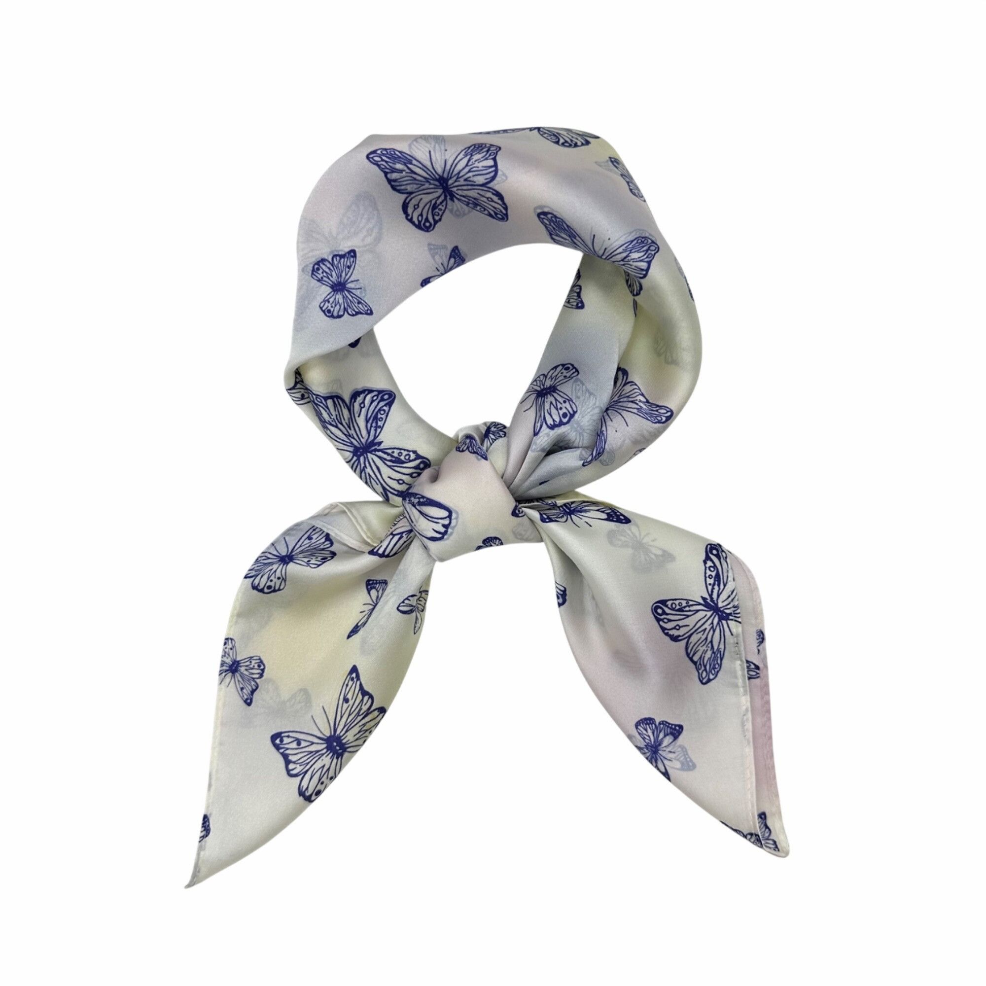 Other ⭐Luxury Butterfly Scarf Square Silky Head Neck Wrap Purple C Size ONE SIZE - 5 Thumbnail