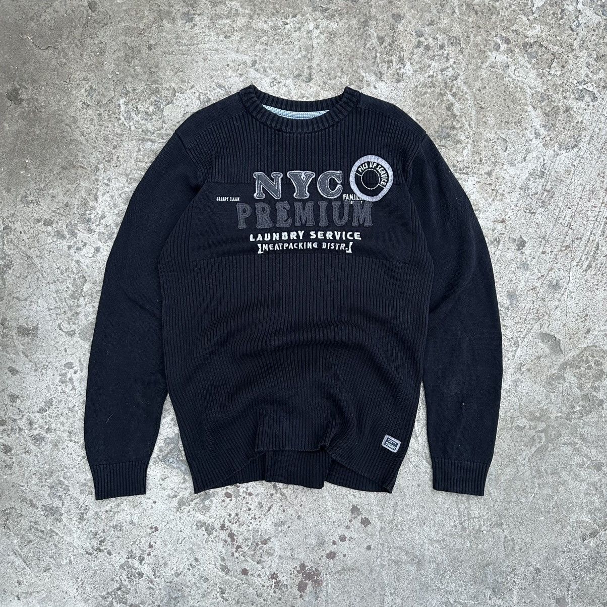 If Six Was Nine × Le Grande Bleu (L.G.B.) Vintage Japanese Style Knit Sweater New York Premium 00s USA Size US XXL / EU 58 / 5 - 1 Thumbnail