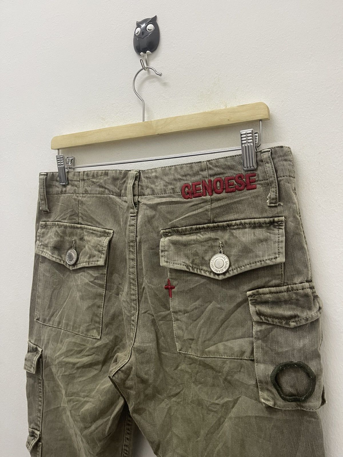 Le Grande Bleu (L.G.B.) Rare Vintage GENOESE Flare Tactical Cargo Style Size US 31 - 12 Thumbnail