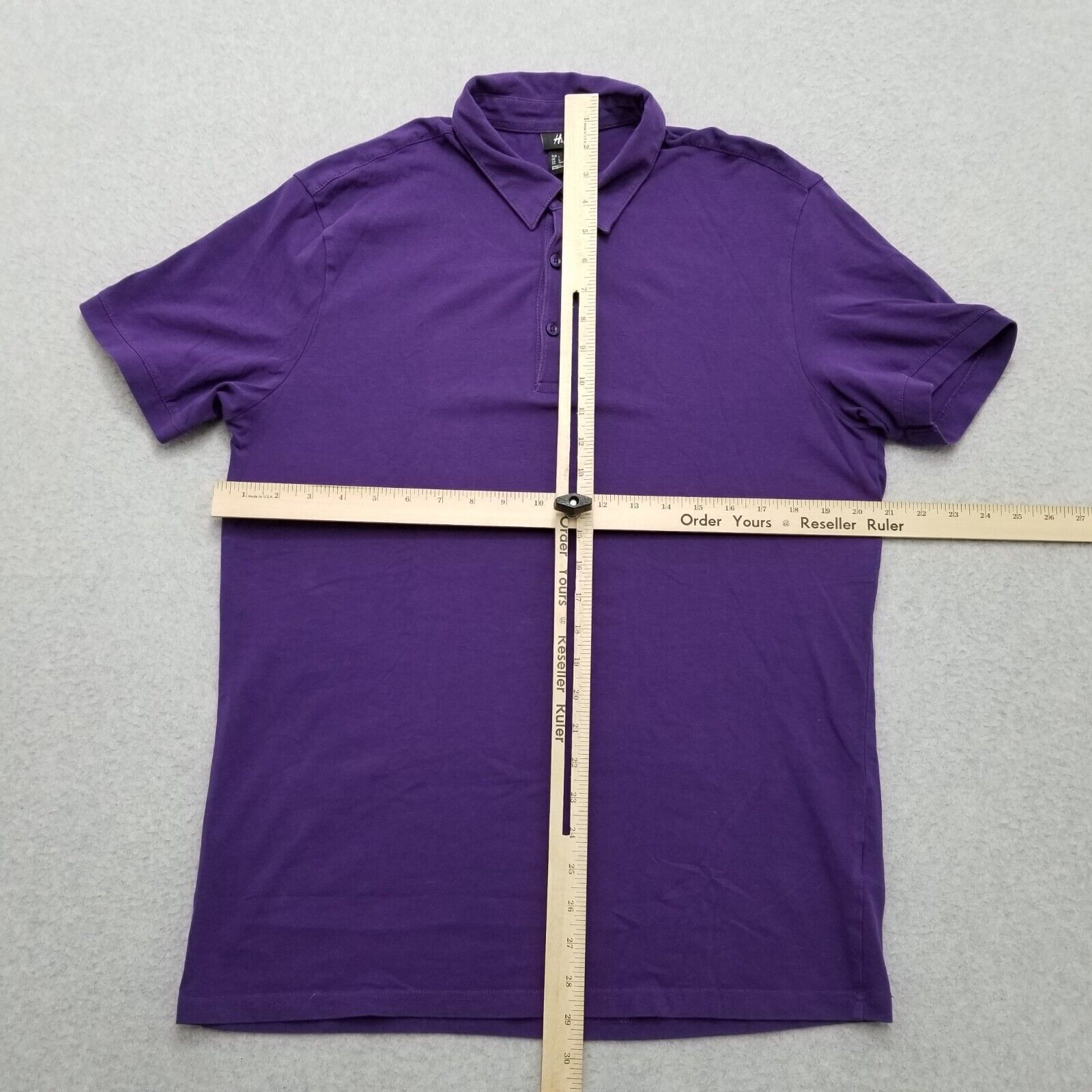 H&M H&M Polo Shirt Mens Large Purple Short Sleeve Button Up Size US L / EU 52-54 / 3 - 7 Thumbnail