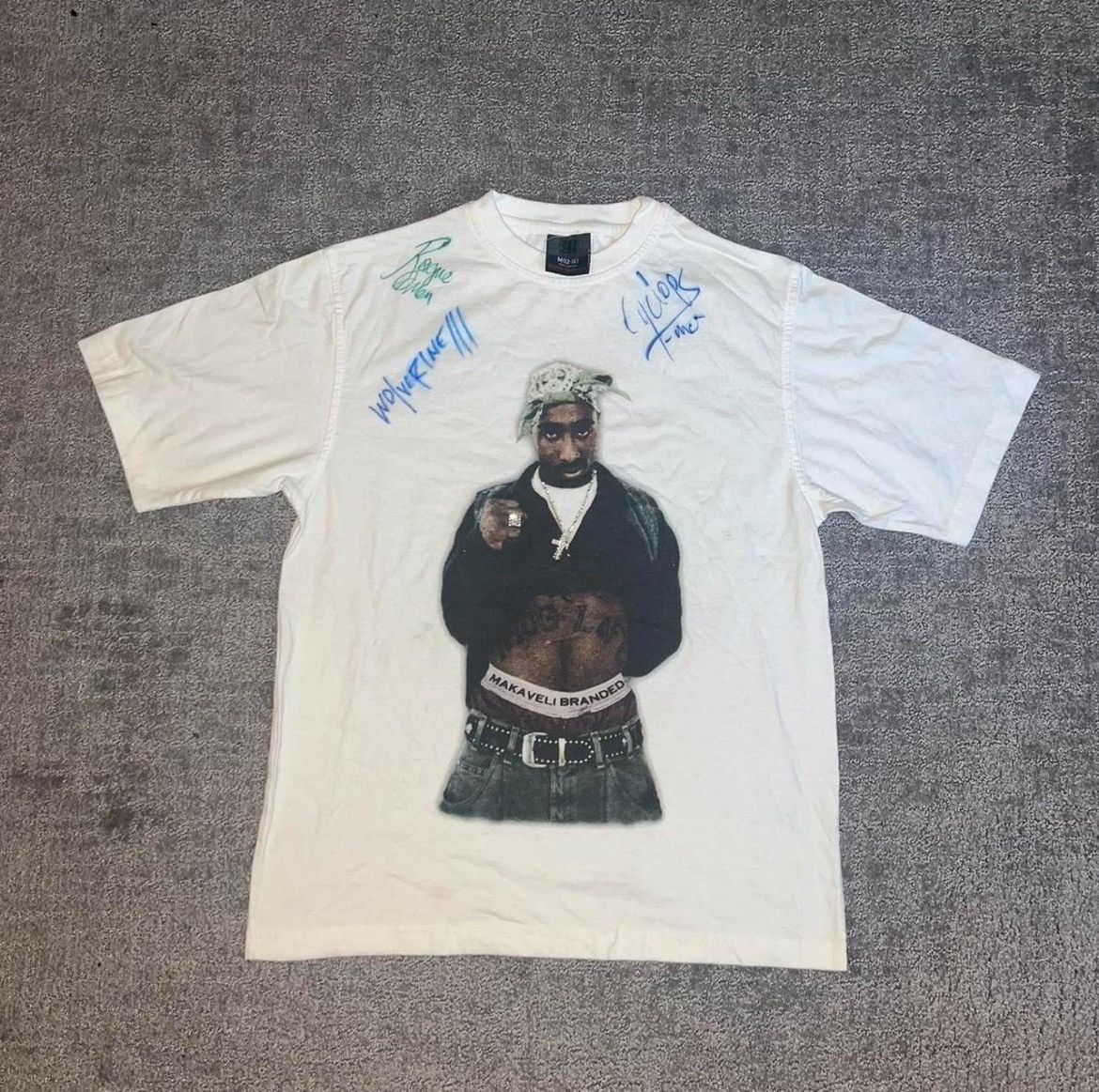 Makaveli × Vintage Vintage Tupac Makaveli Brand 2Pac Rhinestone Rap T-Shirt Y2K Size US M / EU 48-50 / 2 - 1 Thumbnail