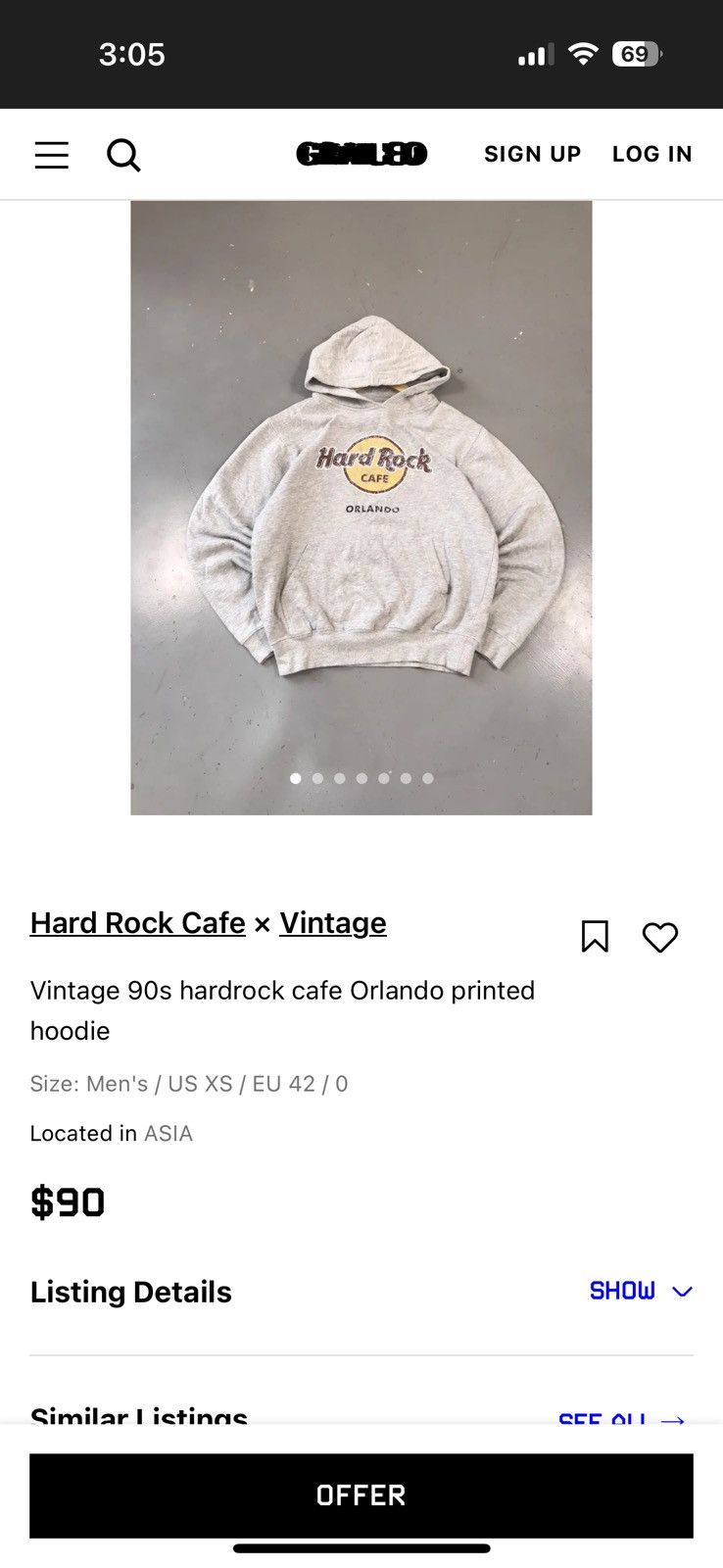 Hard Rock Cafe Vintage Hard Rock Cafe Penang Hoodie Size US M / EU 48-50 / 2 - 6 Thumbnail
