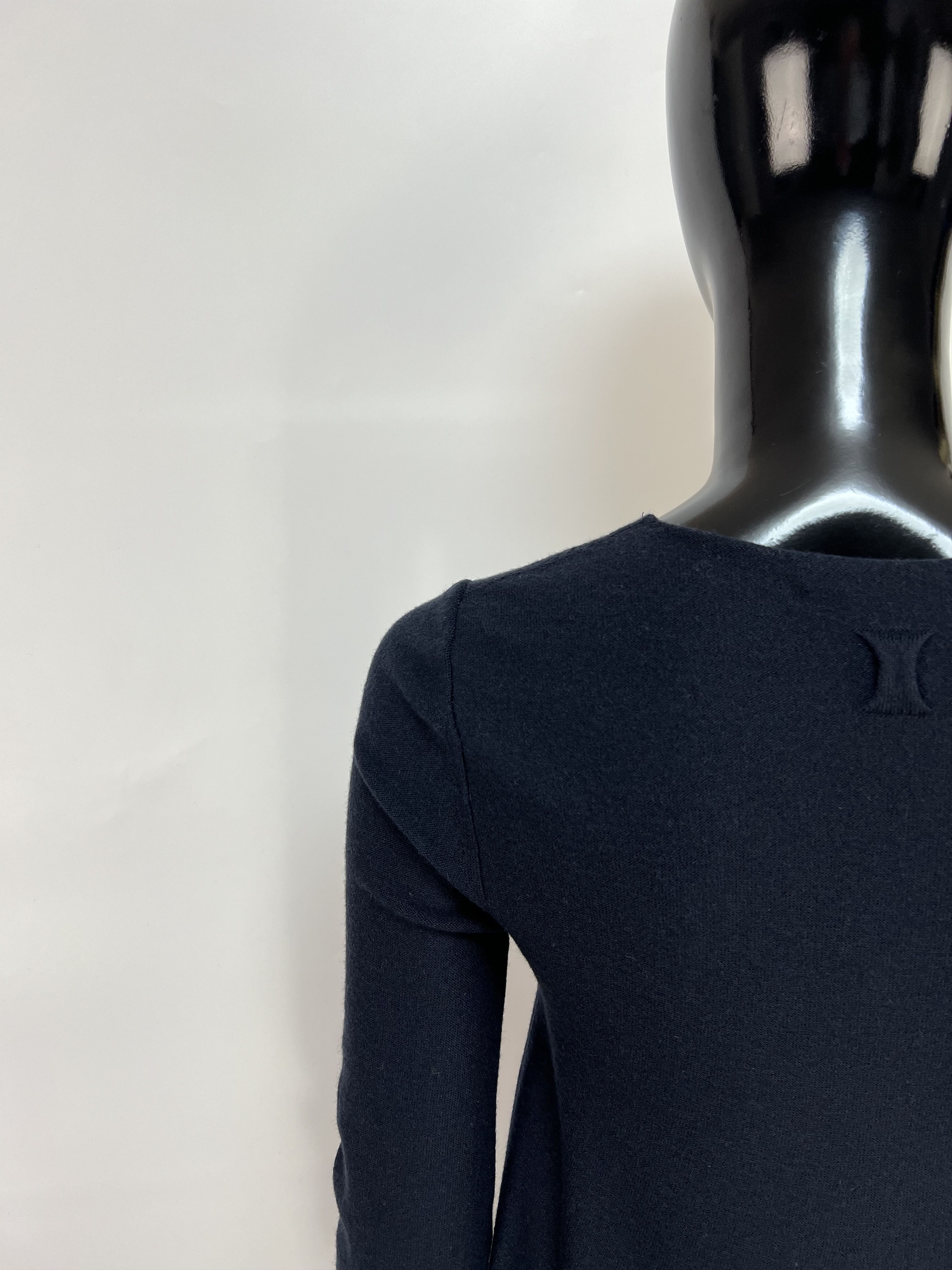 hannes roether Hannes Roether Navy 100% Merino Wool Crew Neck Sweater Size S / US 4 / IT 40 - 11 Thumbnail