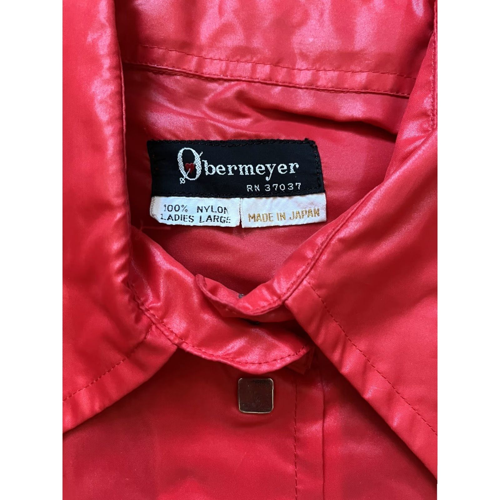 Obermeyer VINTAGE Obermeyer Rain Jacket Women's Large Red 90s Size L / US 10 / IT 46 - 3 Thumbnail
