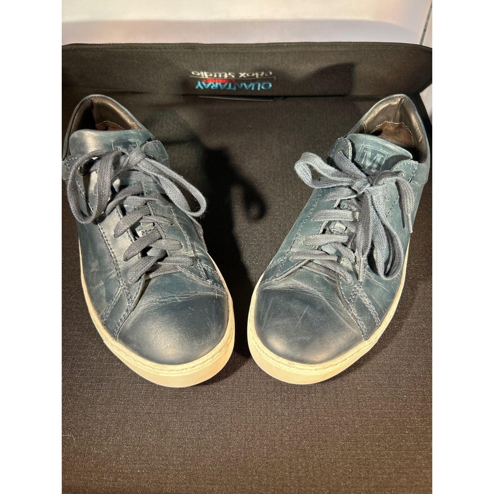 Bruno Magli Bruno Magli Mens Leather Casual Blue Sneakers Lace Up Size US 8.5 / EU 41-42 - 1 Thumbnail