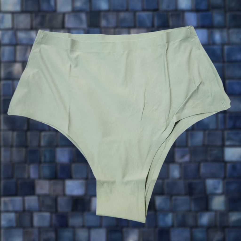 Vintage Cheek Boss Panties Womens L High Waist Cheeky Underwear Solid Green Panties Size 36" / US 14 / IT 50 - 1 Thumbnail