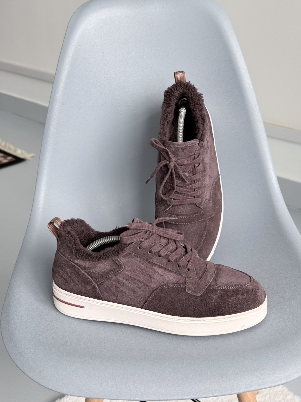 Loro Piana Loro Piana Newport Sneaker Sherling Burgandy Size US 10 / EU 43 - 4 Thumbnail