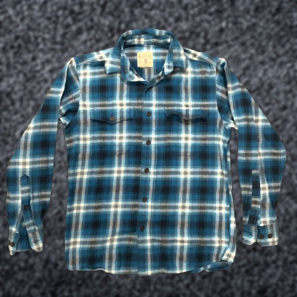 Vintage Red Head Brand Co. Flannel Shirt Mens Small Blue Plaid Button-Up Front Pockets Shirt Size US S / EU 44-46 / 1 - 1 Thumbnail