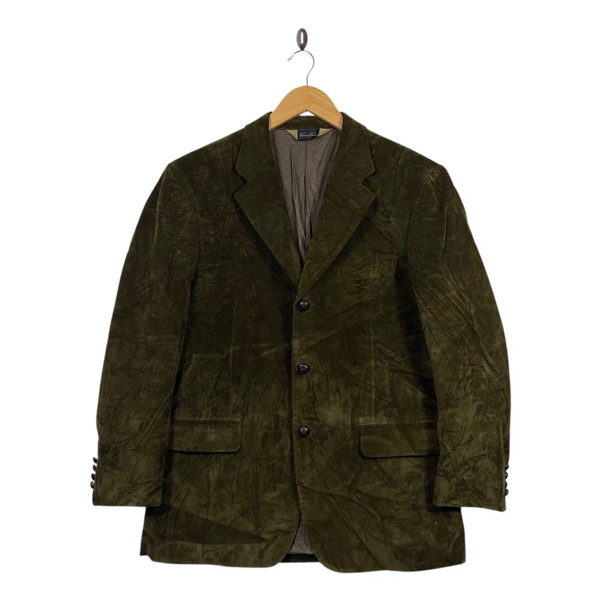 Brooks Brothers Olive Corduroy 3 Button Blazer Made in Japan