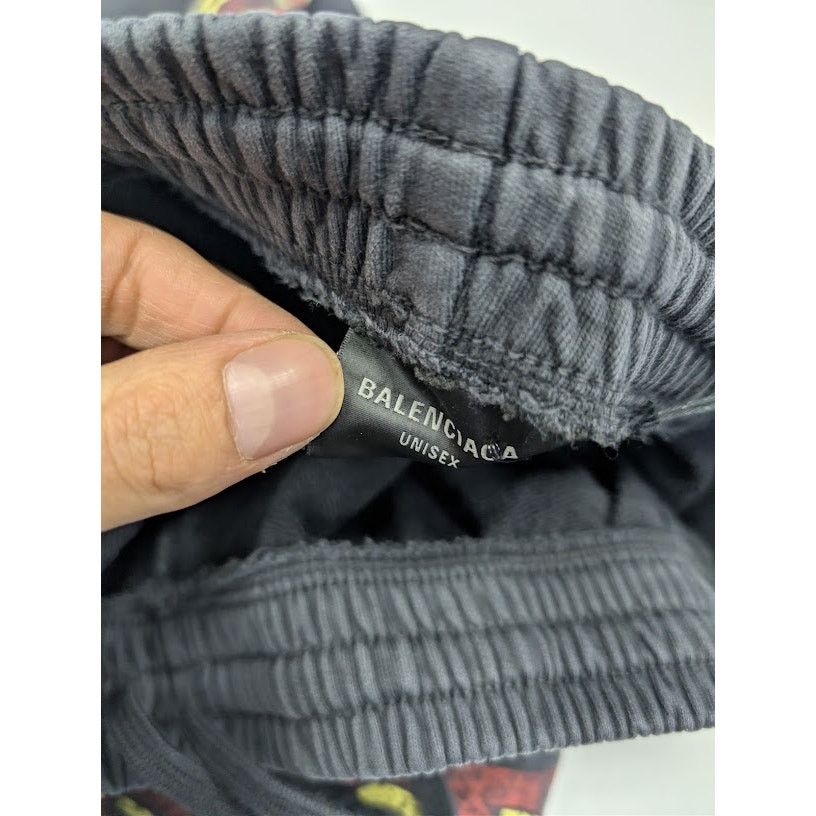 Balenciaga o1rshd1 Baggy Sweatpants / Trousers in Faded Black/Red Size US 32 / EU 48 - 15 Thumbnail