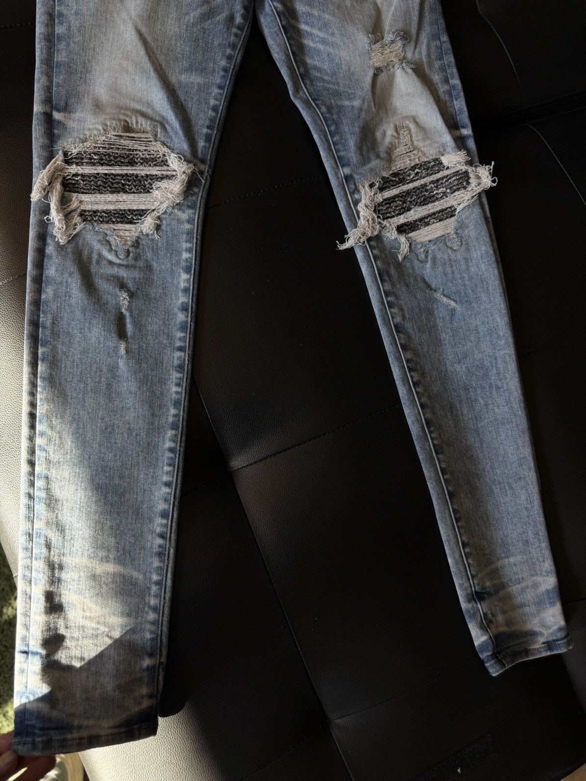 Amiri Amiri Blue Jeans Black Bandanna Patch Size 31 Flawless 🧼 Size US 31 - 2 Thumbnail