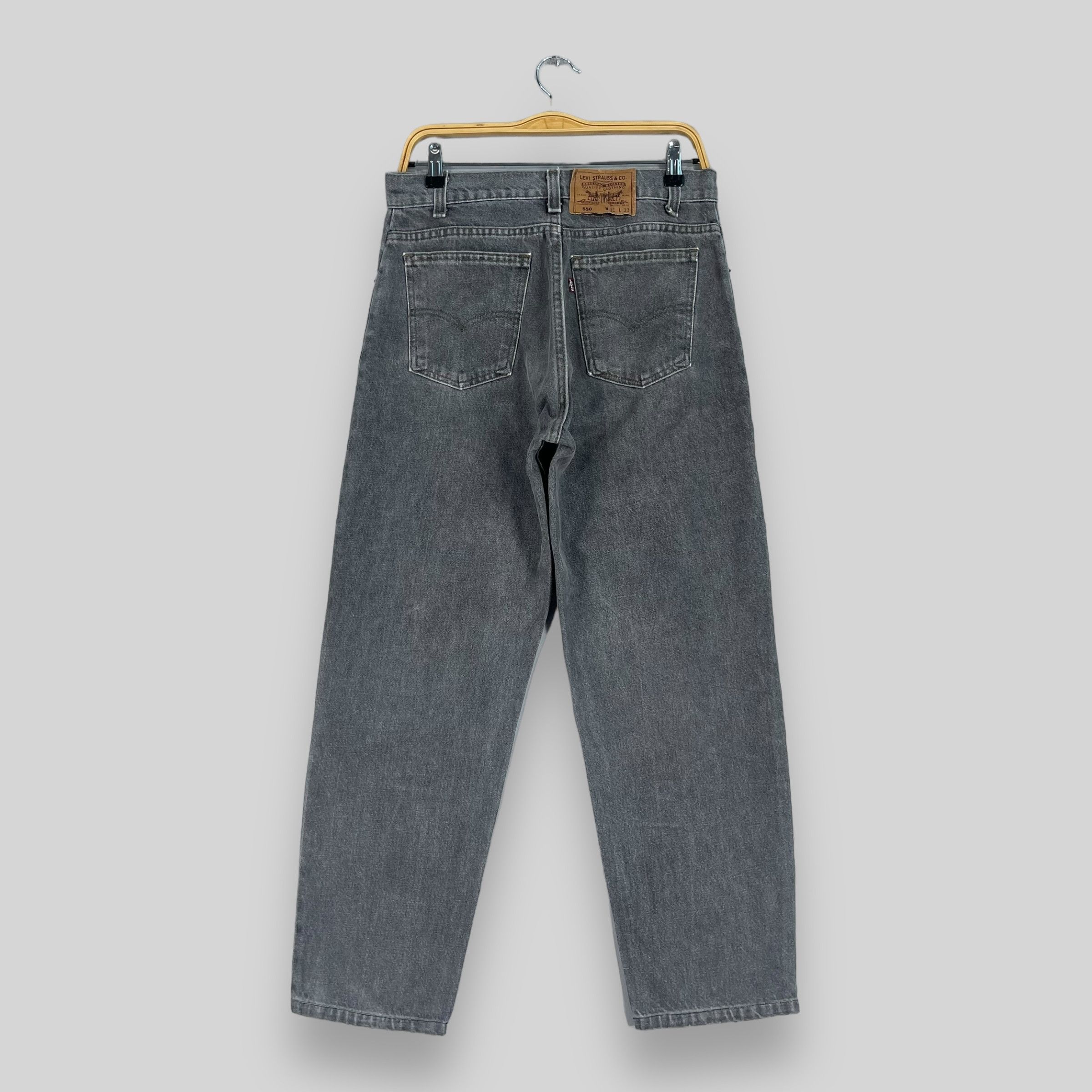 Levi's × Vintage Size 30 Vintage Levis 550 Distressed Gray Washed Jeans Size US 30 / EU 46 - 6 Thumbnail