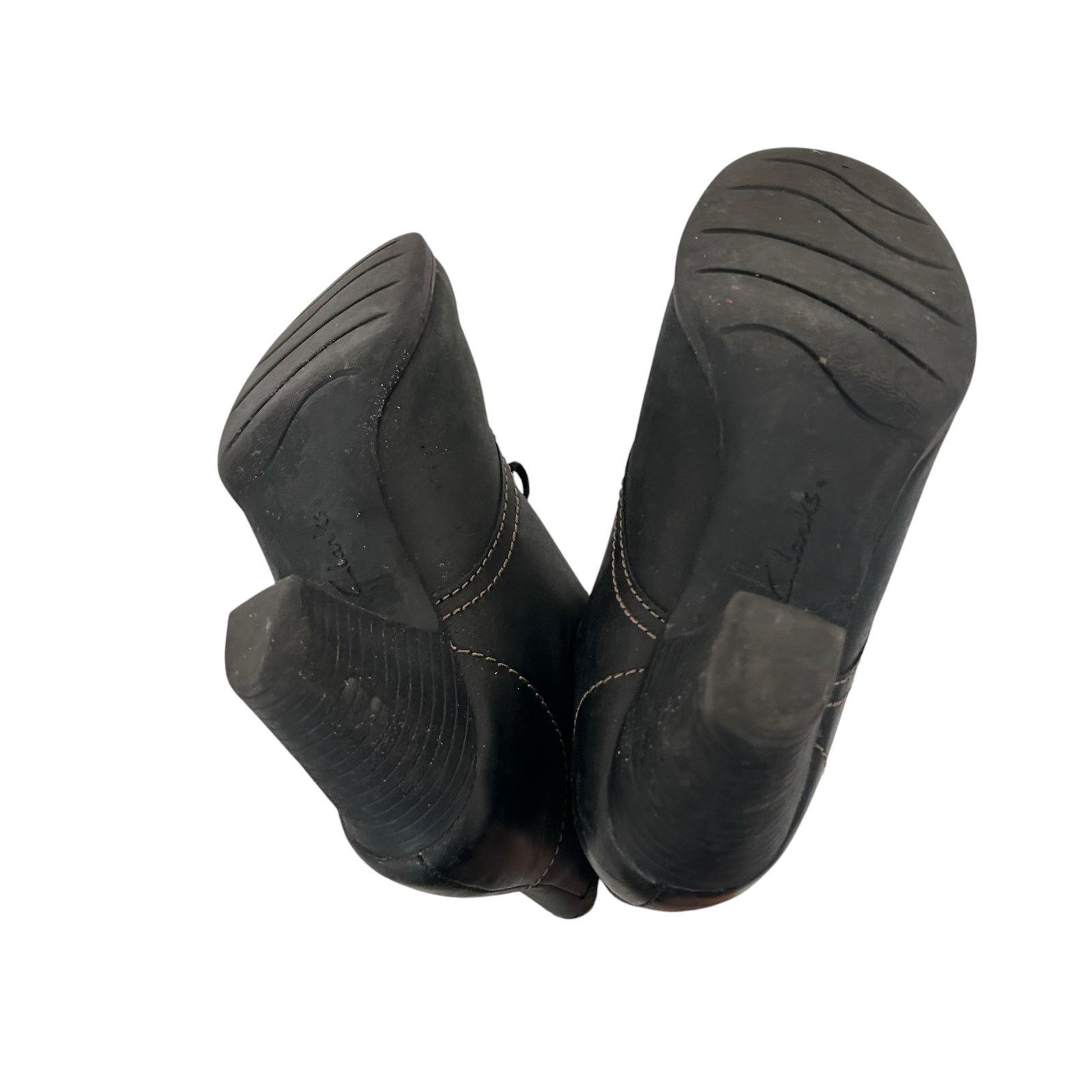 Clarks Clarks Bergen Black Leather Heeled Booties Sz 8.5 Size US 8.5 / IT 38.5 - 7 Thumbnail